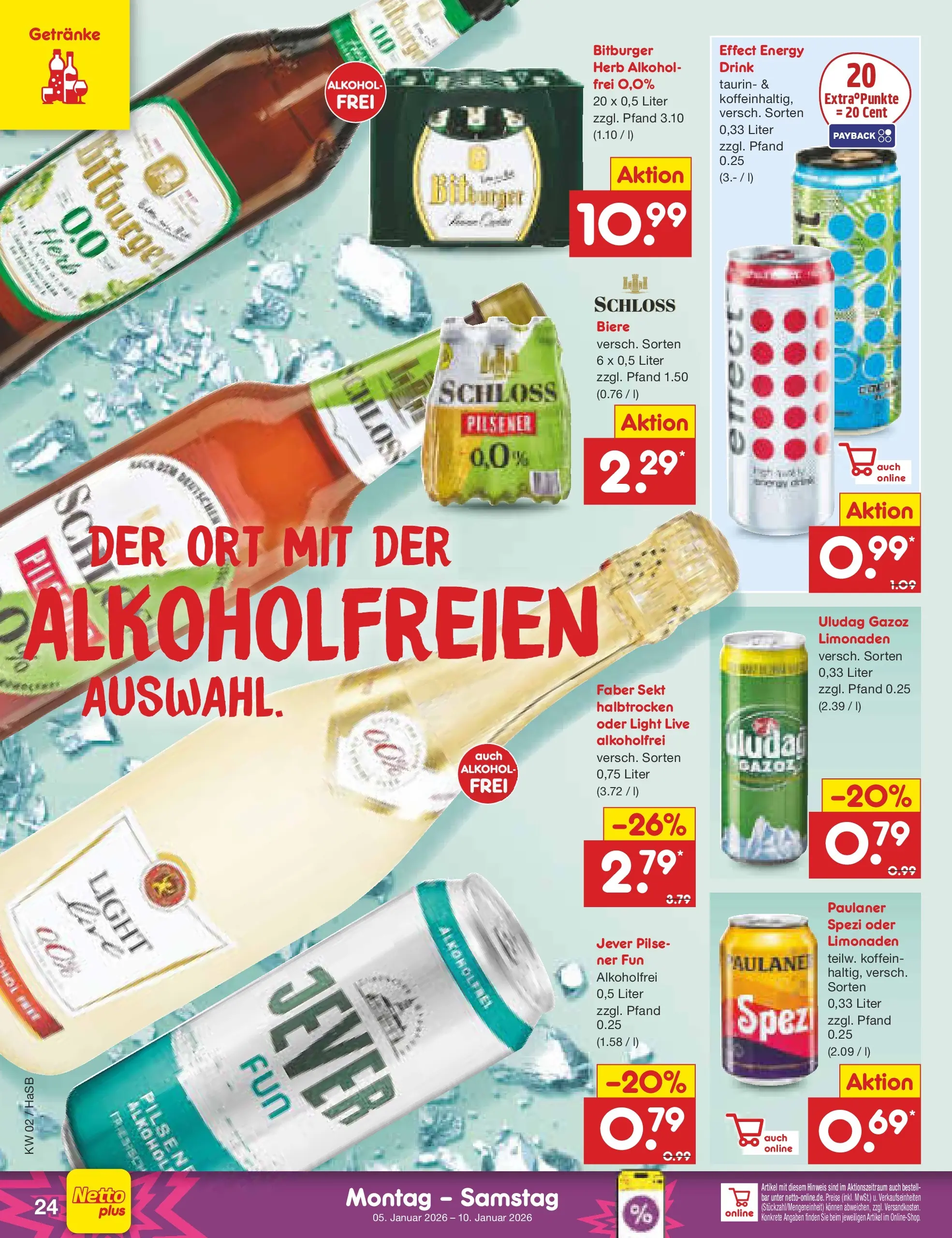 Netto Marken-Discount prospekt Wuppertal	 (ab 04.01.2026) » Angebote | Seite: 24 | Produkte: Bitburger, Paulaner spezi, Sekt, Paulaner