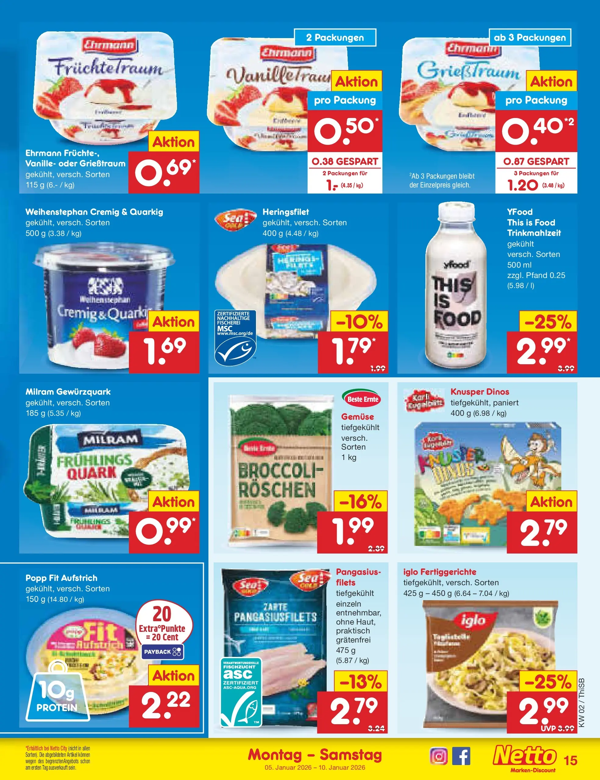 Netto Marken-Discount prospekt Pirna	 (ab 04.01.2026) » Angebote | Seite: 15 | Produkte: Iglo, YFood, Gemüse, Fertiggerichte