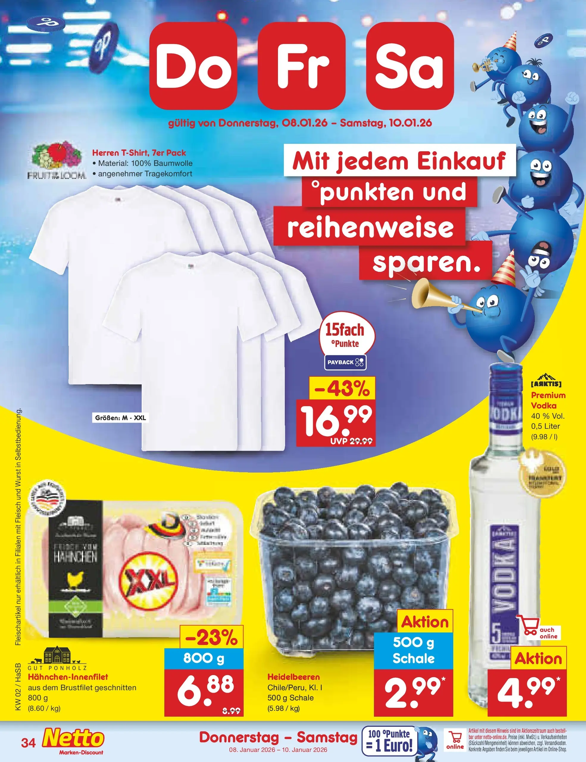 Netto Marken-Discount prospekt Wuppertal	 (ab 04.01.2026) » Angebote | Seite: 38 | Produkte: Hahnchen, Wurst, Vodka, Fleisch