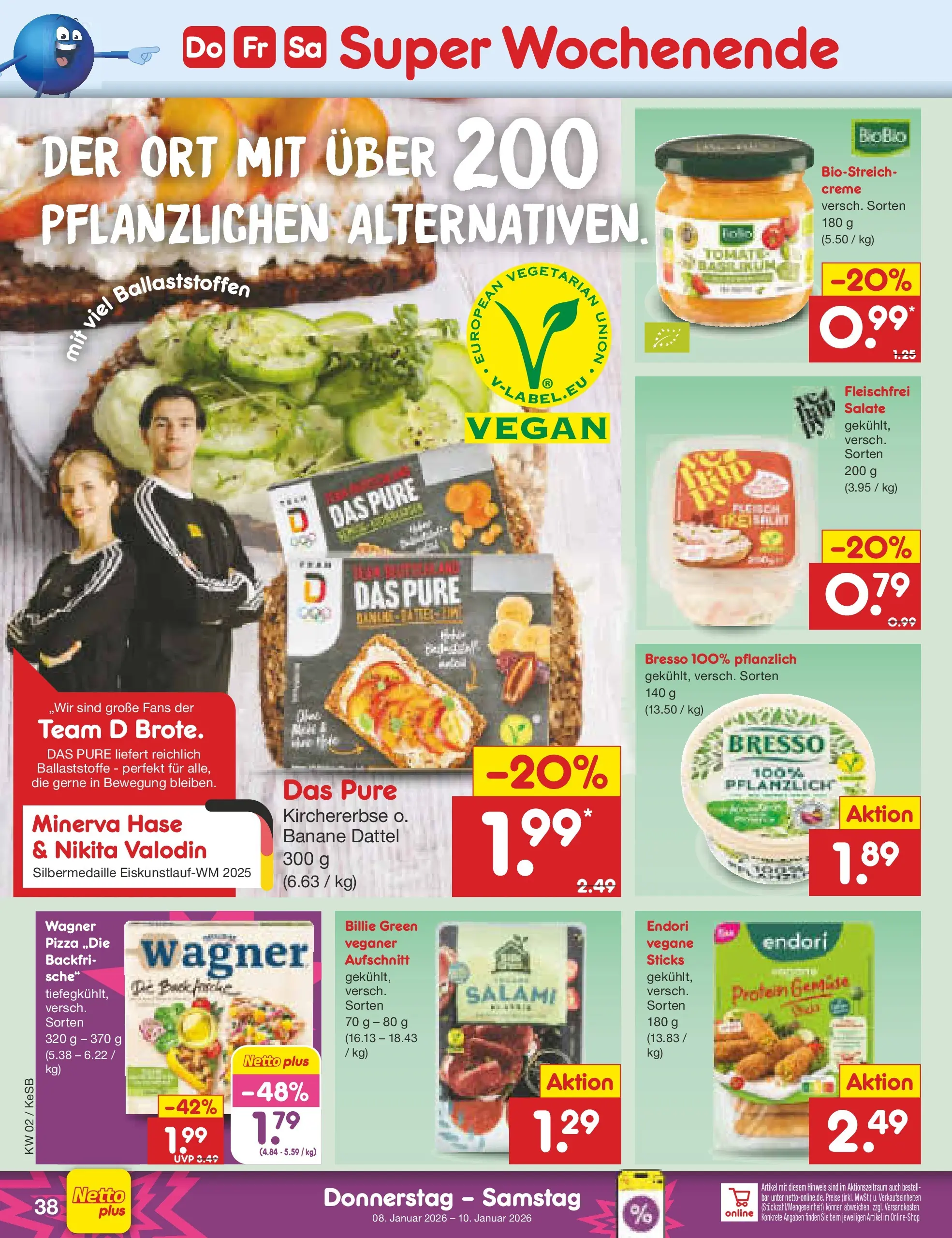 Netto Marken-Discount prospekt Bonn	 (ab 04.01.2026) » Angebote | Seite: 42 | Produkte: Creme, Gemüse, Salami, Pizza