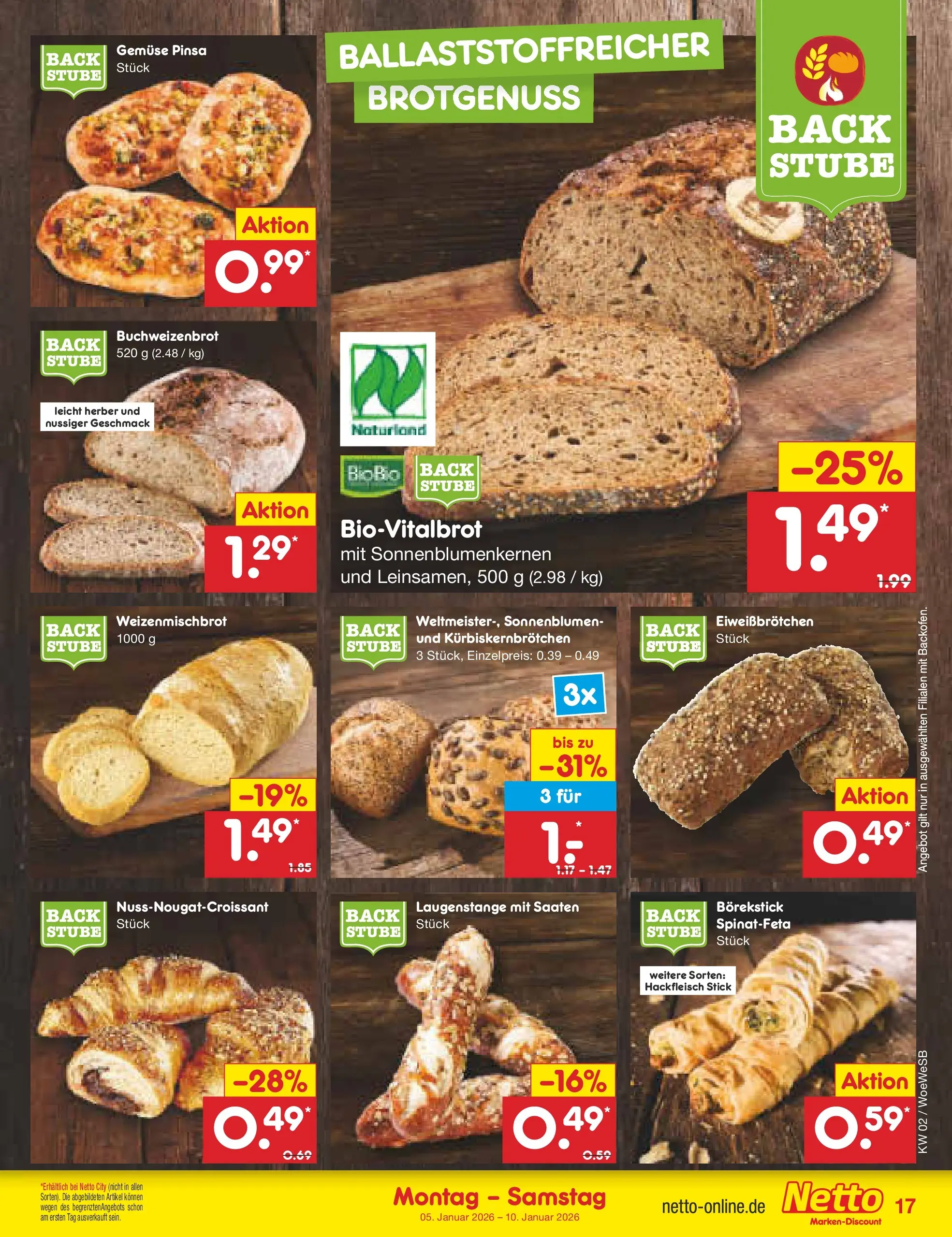 Netto Marken-Discount prospekt Katzweiler	 (ab 04.01.2026) » Angebote | Seite: 17 | Produkte: Gemüse, Hackfleisch