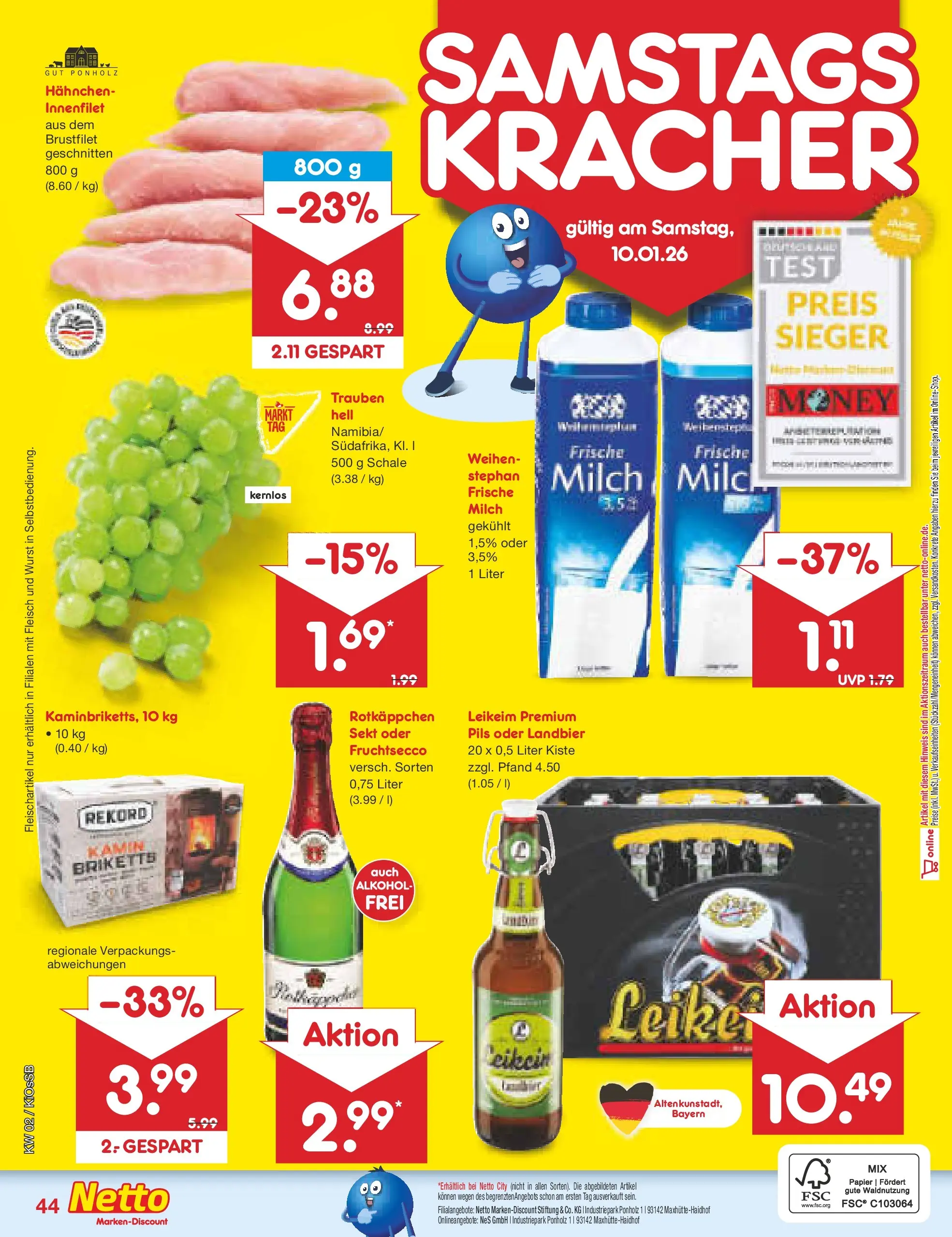Netto Marken-Discount prospekt Oberhaid	 (ab 04.01.2026) » Angebote | Seite: 48 | Produkte: Hahnchen, Pils, Fruchtsecco, Fleisch