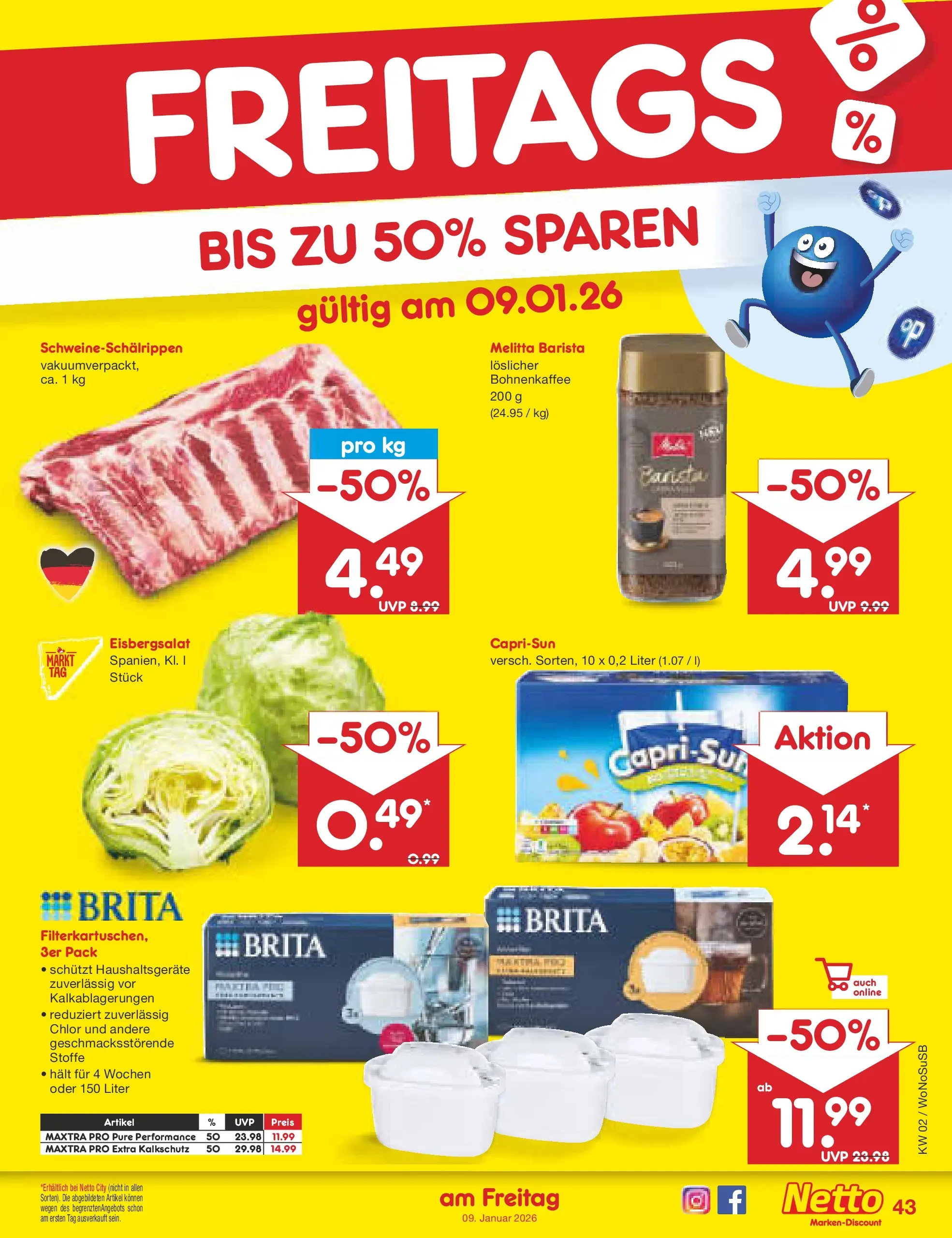 Netto Marken-Discount prospekt Mannheim	 (ab 04.01.2026) » Angebote | Seite: 47 | Produkte: Melitta, Capri sun, Eisbergsalat