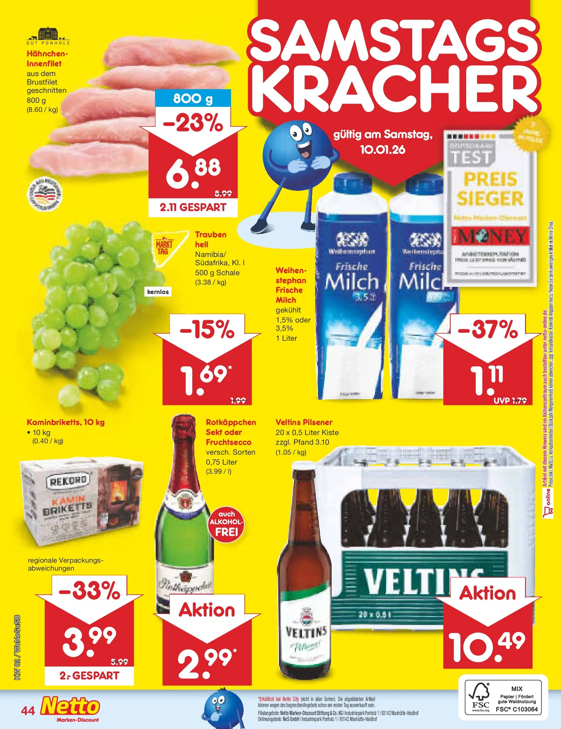 Netto Marken-Discount prospekt Mannheim	 (ab 04.01.2026) » Angebote | Seite: 48 | Produkte: Kamin, Sekt, Fruchtsecco, Rotkäppchen