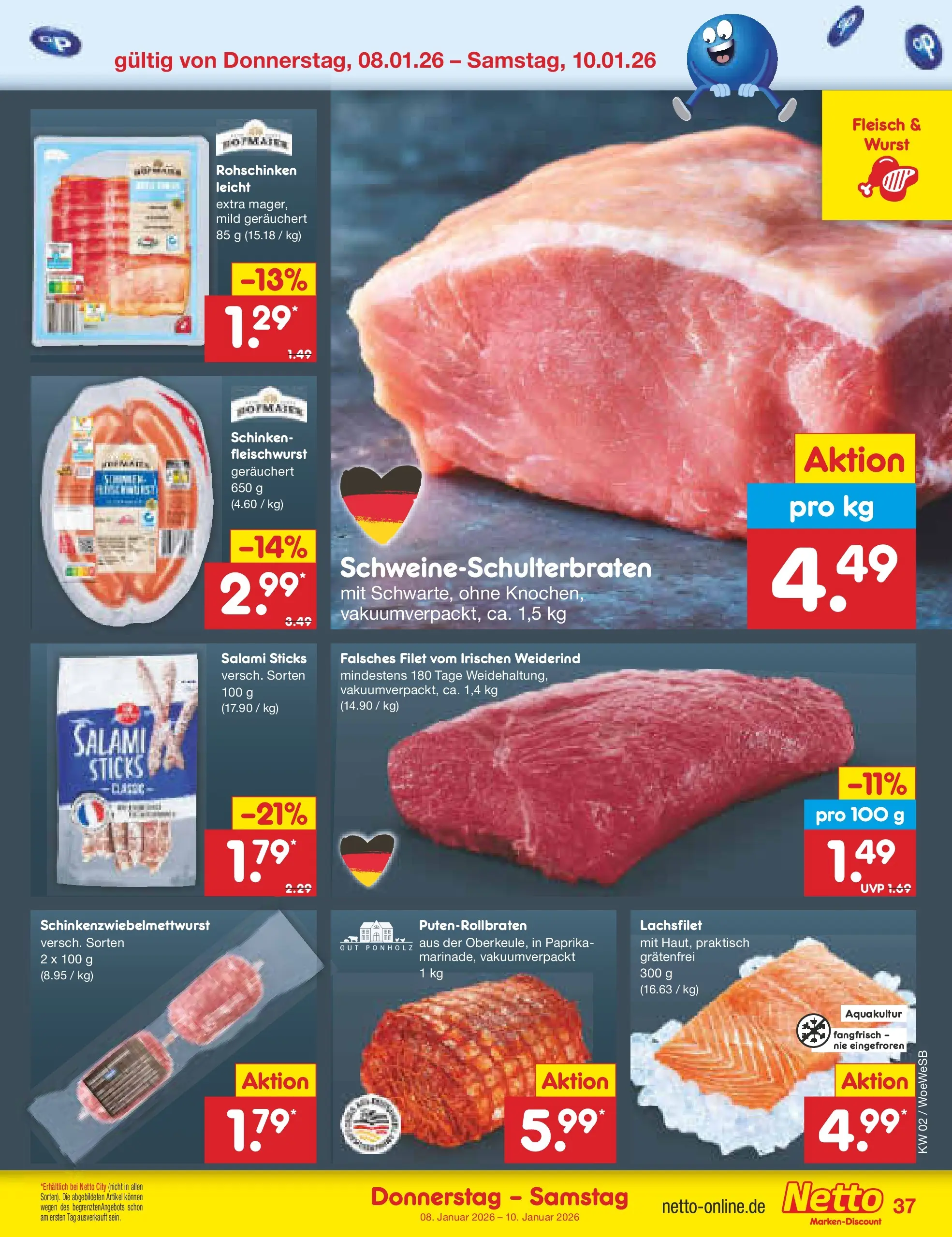 Netto Marken-Discount prospekt Katzweiler	 (ab 04.01.2026) » Angebote | Seite: 41 | Produkte: Wurst, Salami, Schinken, Fleisch