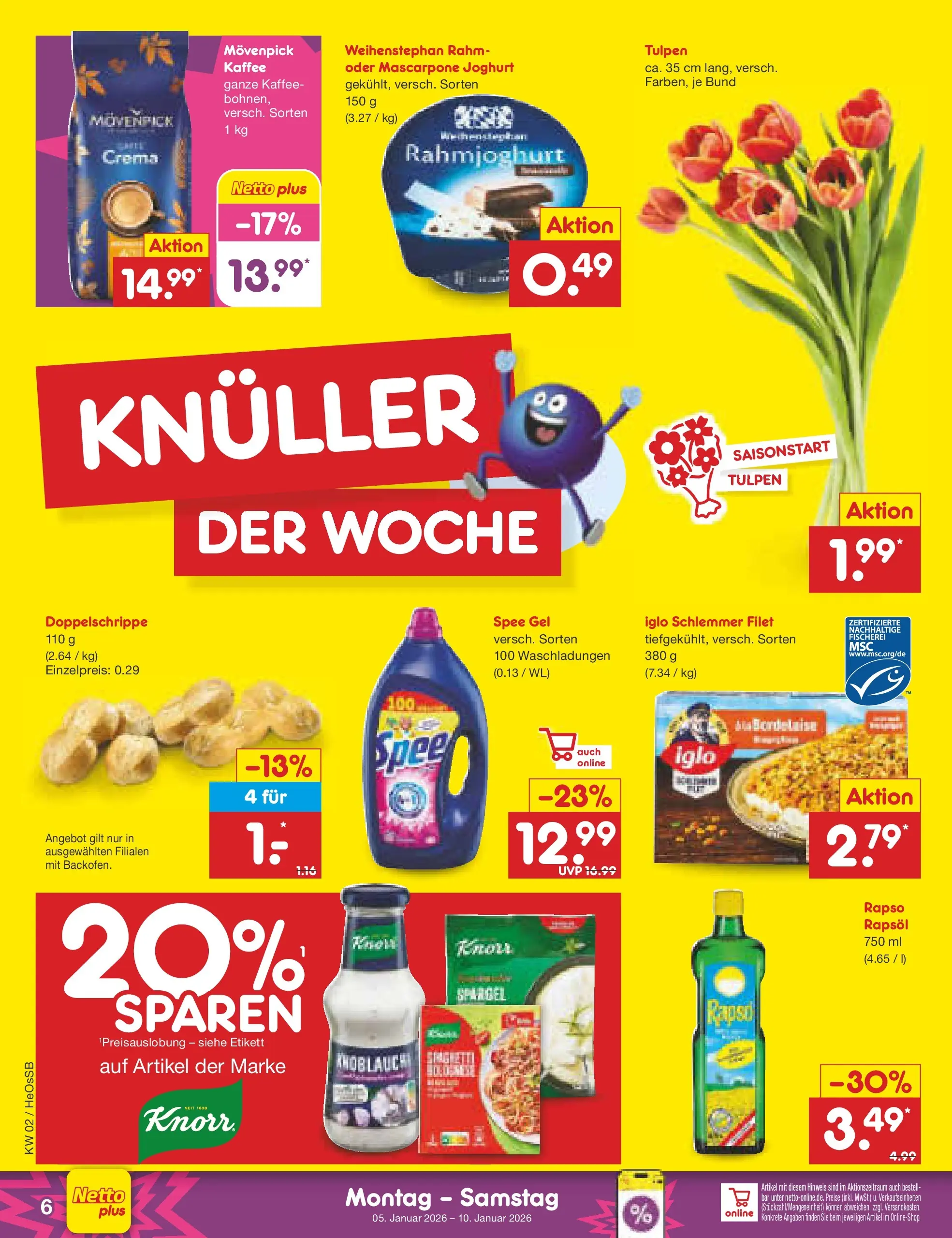 Netto Marken-Discount prospekt Kröpelin	 (ab 04.01.2026) » Angebote | Seite: 6 | Produkte: Mascarpone, Spargel, Spee, Knoblauch