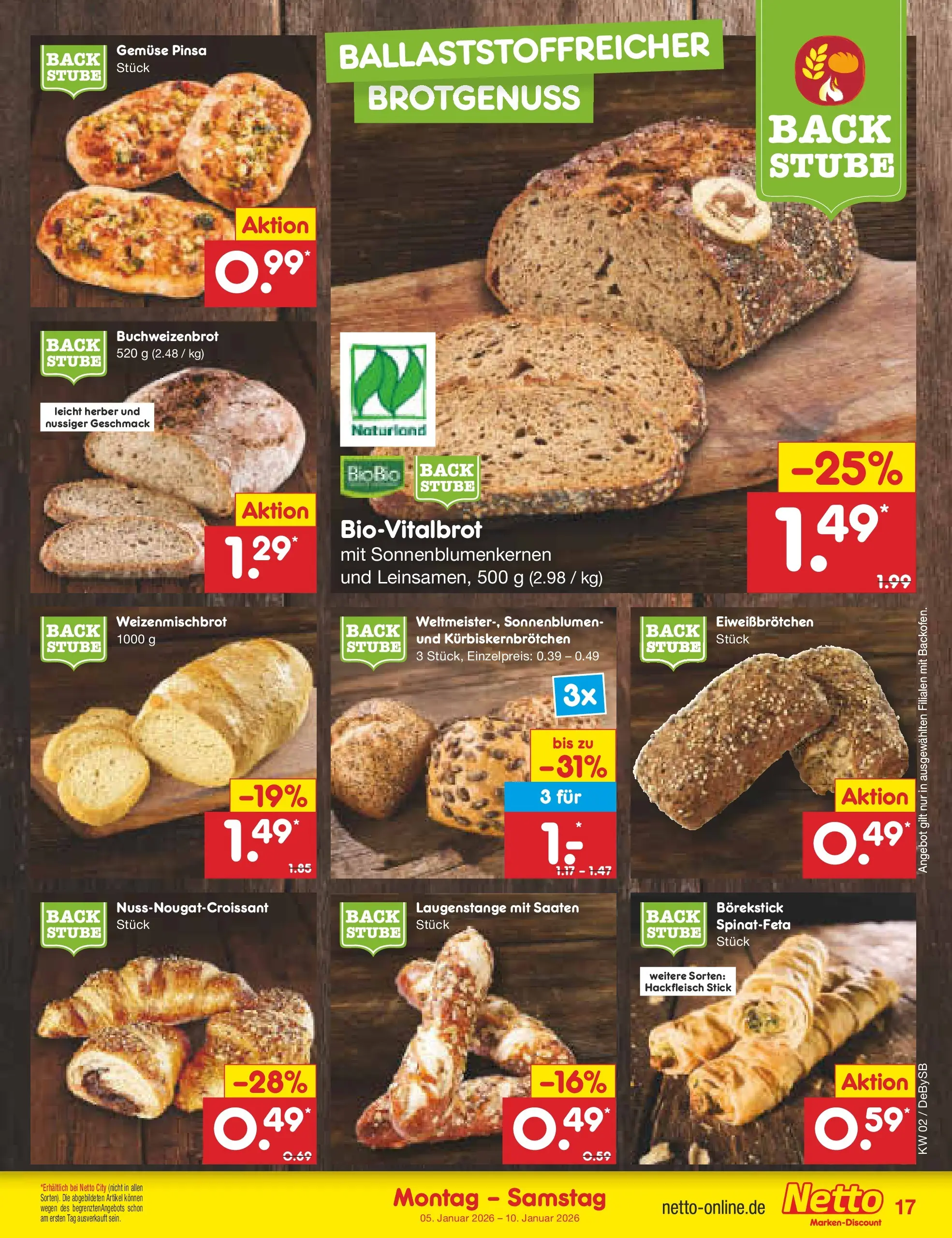 Netto Marken-Discount prospekt Thierhaupten	 (ab 04.01.2026) » Angebote | Seite: 17 | Produkte: Gemüse, Hackfleisch