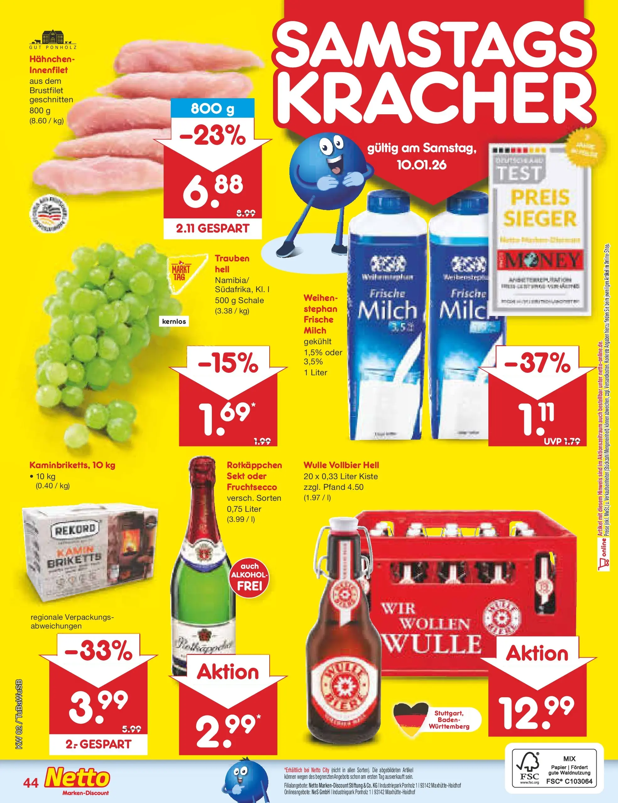 Netto Marken-Discount prospekt Lahr-Langenwinkel	 (ab 04.01.2026) » Angebote | Seite: 48 | Produkte: Milch, Sekt, Fruchtsecco, Rotkäppchen
