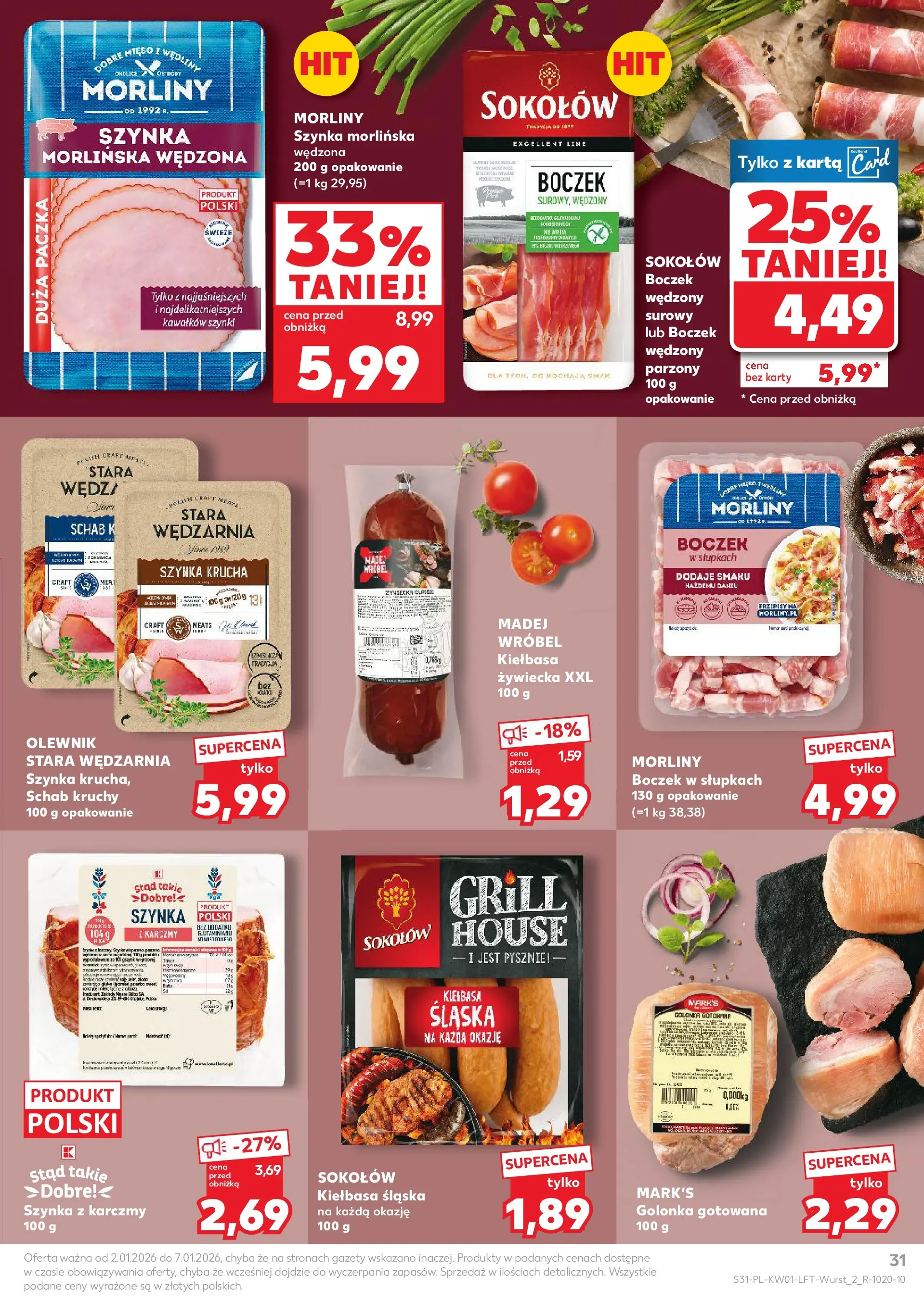 Kaufland - Kaufland Food ważne do 07.01 od 01.01.2026 - od jutra PDF | Strona: 31