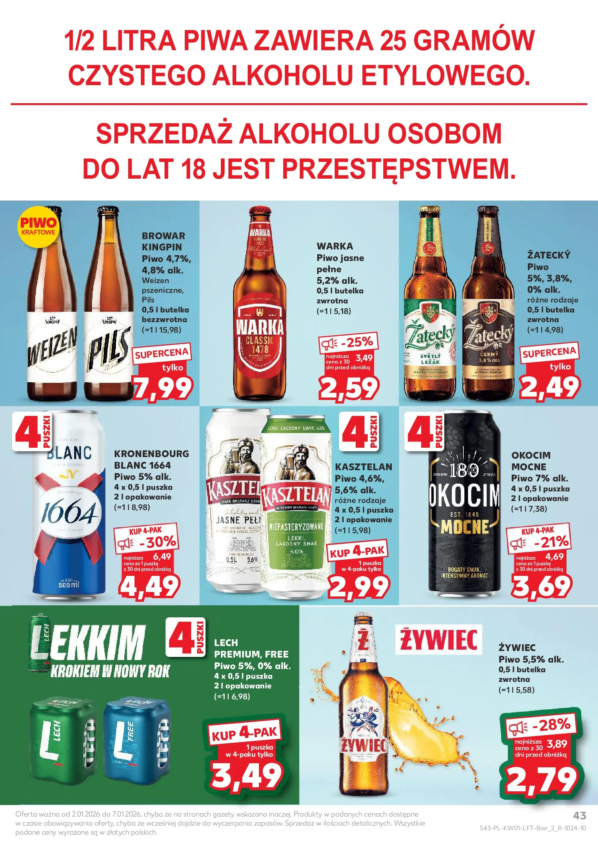 Kaufland - Kaufland Food ważne do 07.01 od 01.01.2026 - od jutra PDF | Strona: 43