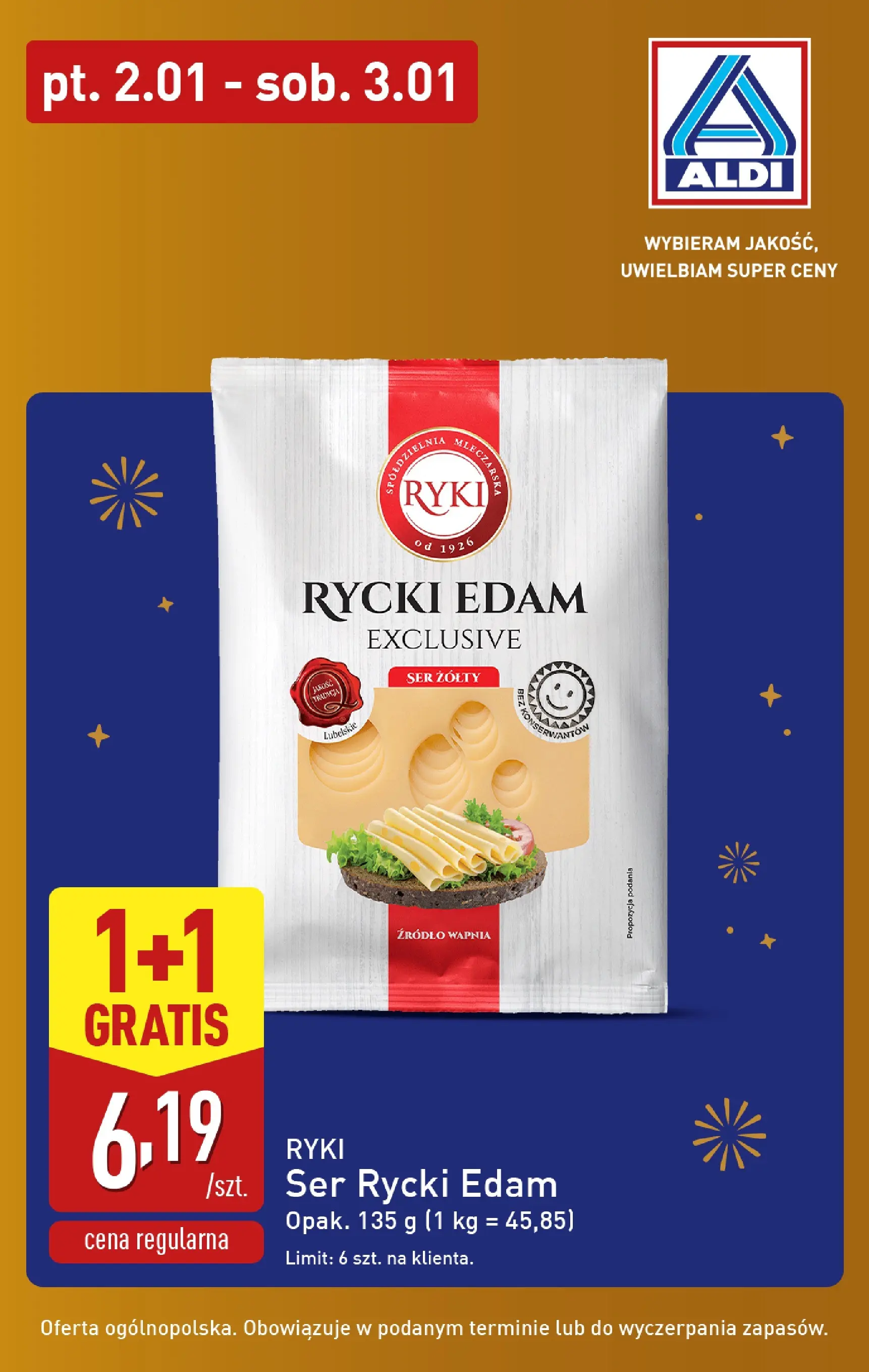 Aldi - Nowy rok w super cenach w ALDI od 01.01.2026 - Ulotka PDF, promocje | Strona: 4 | Produkty: Ser żółty, Ser