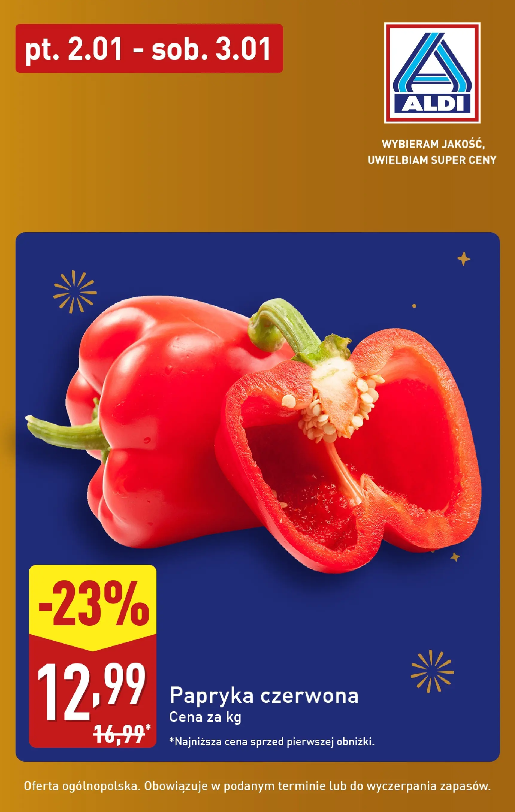 Aldi - Nowy rok w super cenach w ALDI od 01.01.2026 - Ulotka PDF, promocje | Strona: 5 | Produkty: Papryka, Papryka czerwona