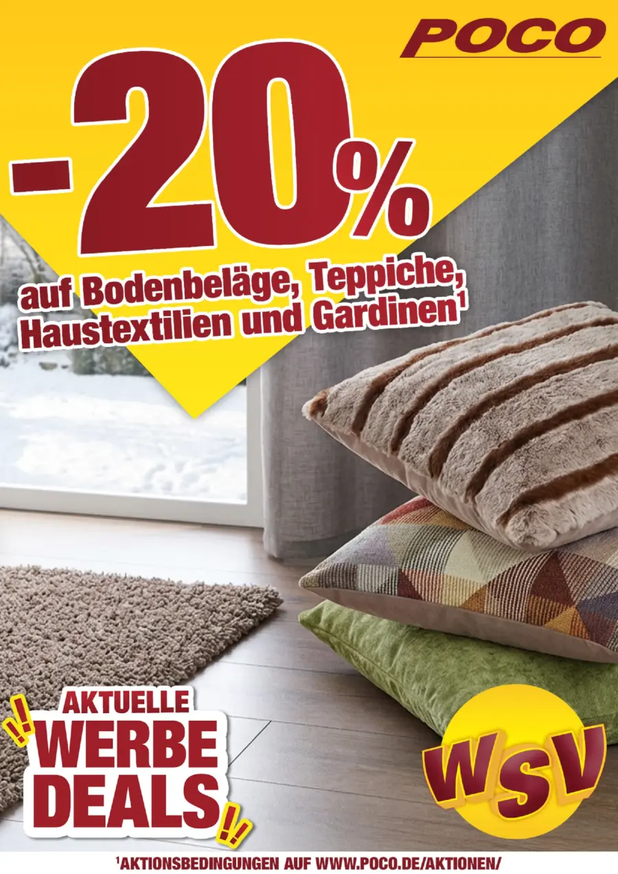 Poco: -20% auf aktuelle Werbedeals