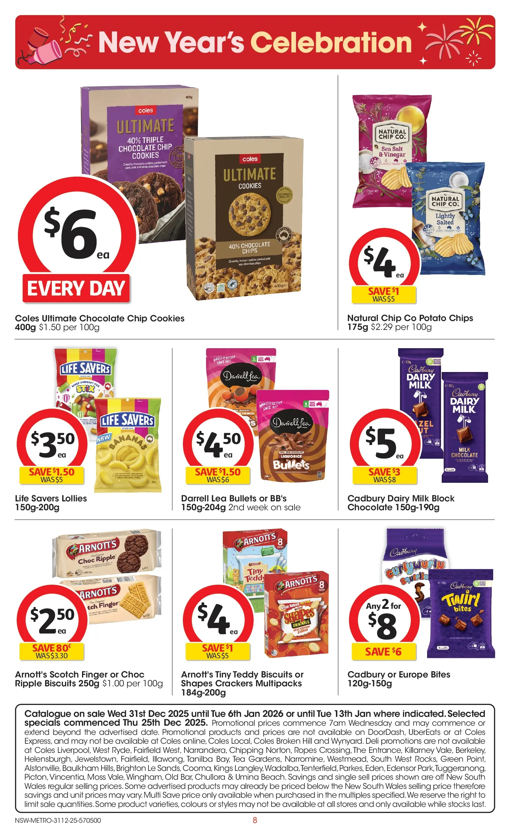 ﻿Coles catalogue valid from 30/12/2025 > Online Australia | Page: 8 | Products: Chicken, Lollies, Salt, Oven