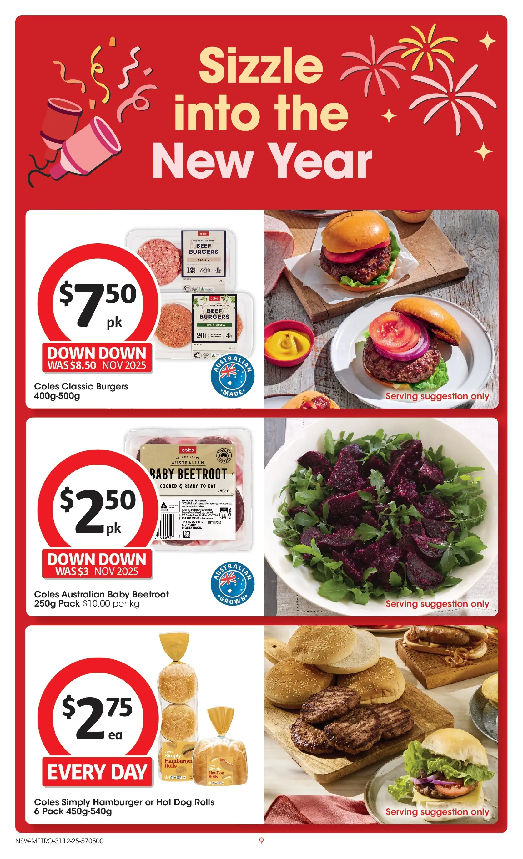 ﻿Coles catalogue valid from 30/12/2025 > Online Australia | Page: 9 | Products: Beer, Beef, Beetroot, Parsley
