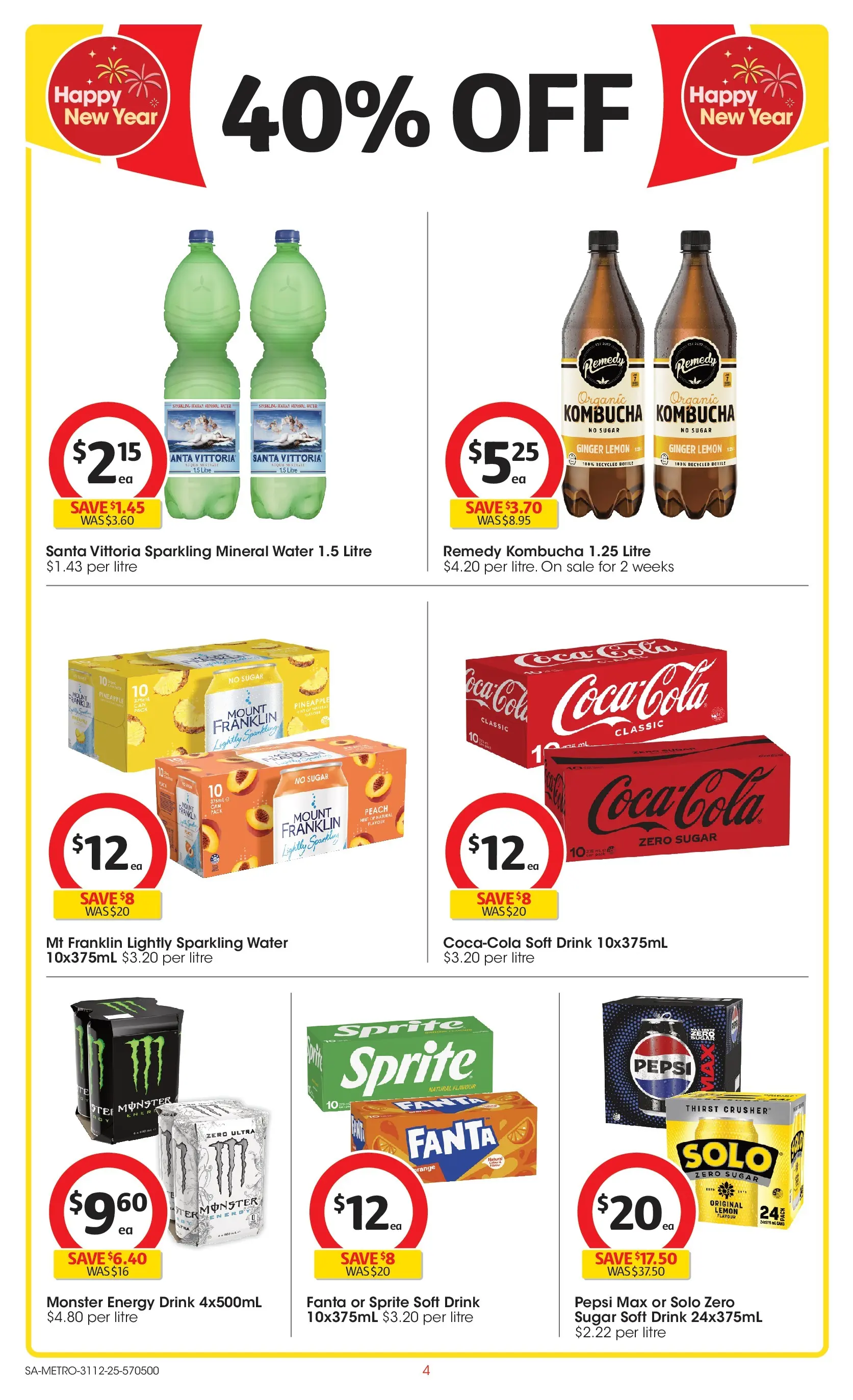 ﻿Coles catalogue valid from 31/12/2025 > Online Australia | Page: 4 | Products: Crackers, Biscuits, Water, Salt