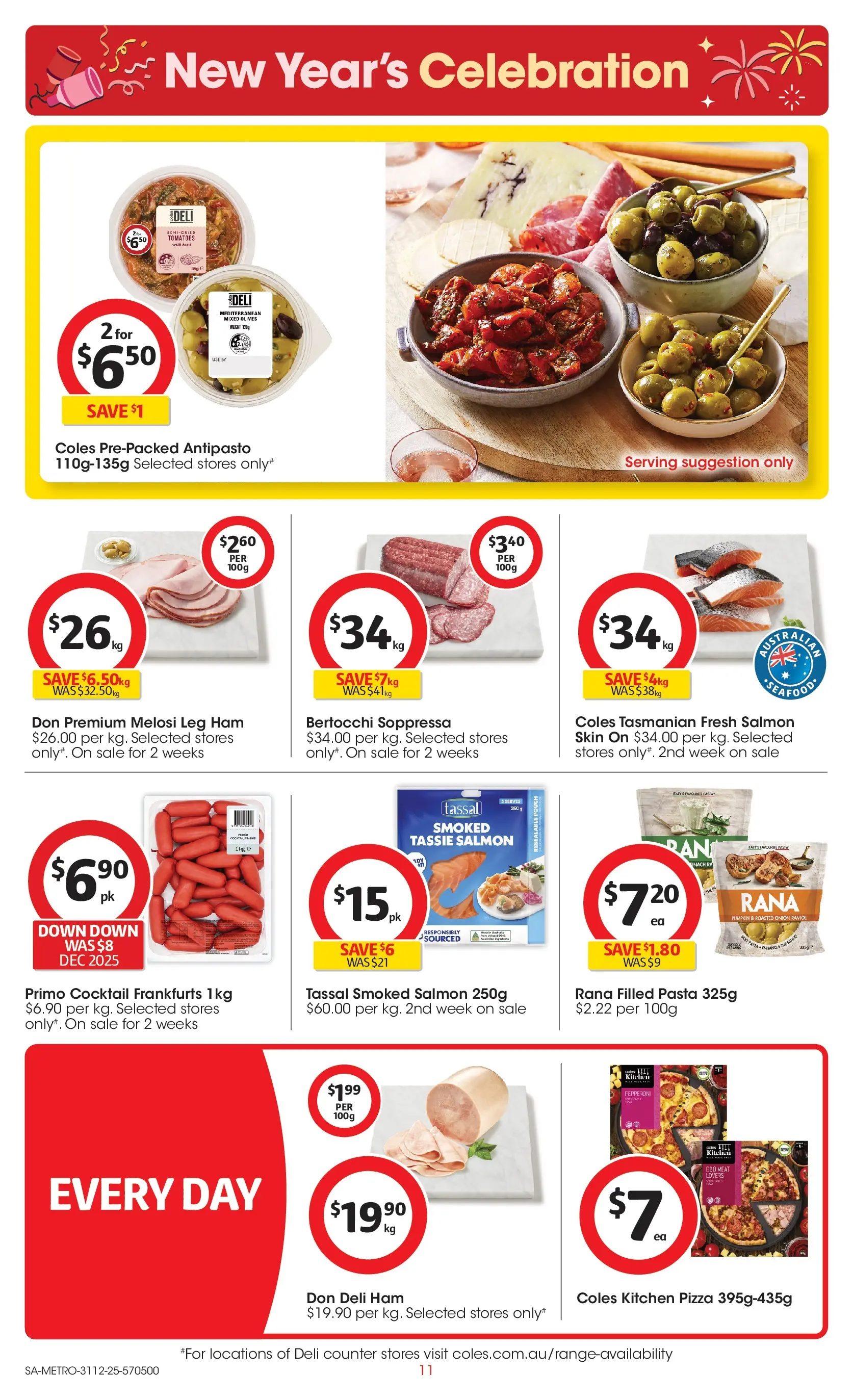 ﻿Coles catalogue valid from 31/12/2025 > Online Australia | Page: 11 | Products: Chicken, Salad, Mayonnaise, Garlic