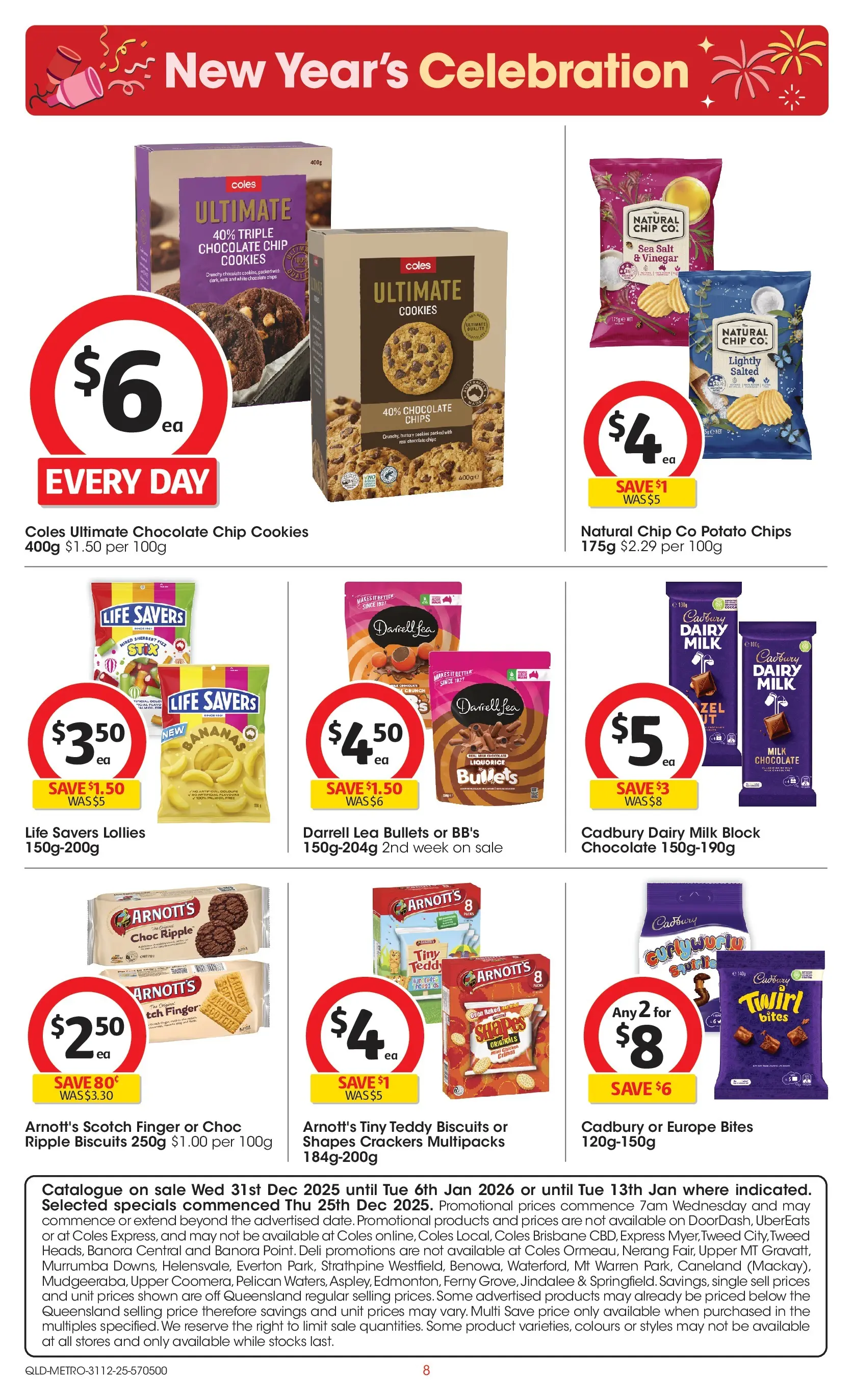 ﻿Coles catalogue valid from 31/12/2025 > Online Australia | Page: 8 | Products: Capsicum, Butter, Chicken, Prawns