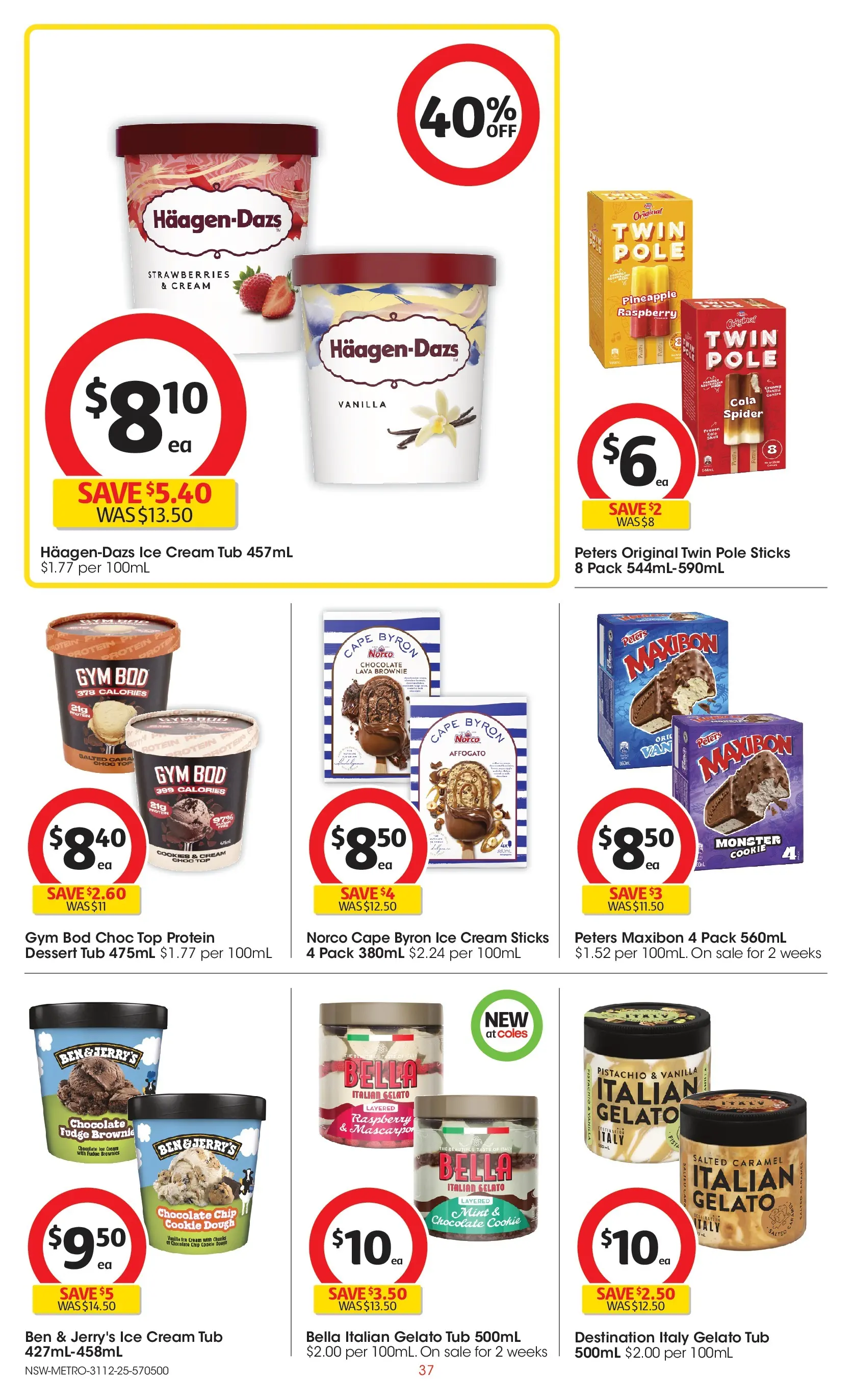 ﻿Coles catalogue valid from 30/12/2025 > Online Australia | Page: 37 | Products: Chocolate, Pineapple, Ice cream, Pies
