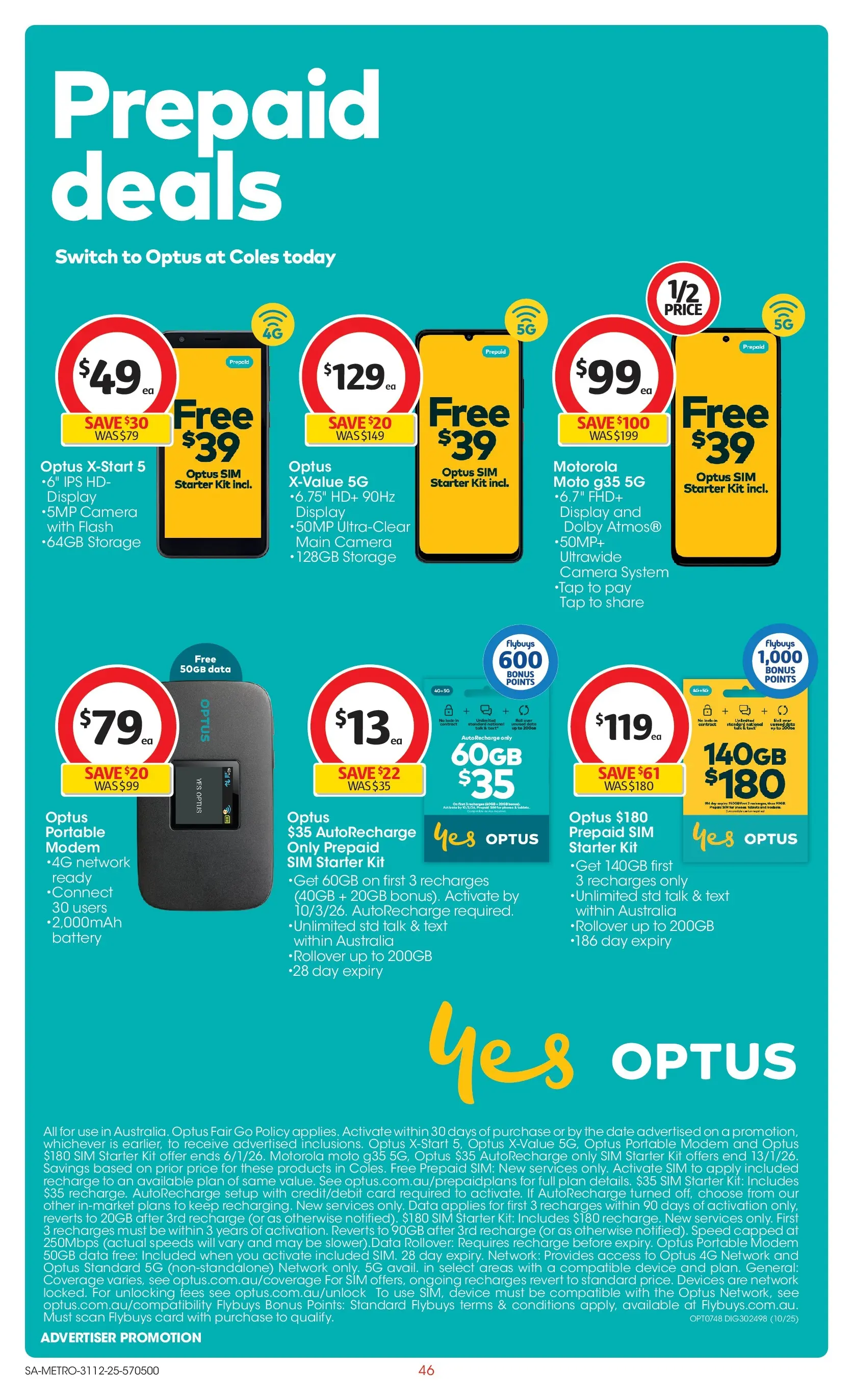 ﻿Coles catalogue valid from 31/12/2025 > Online Australia | Page: 46 | Products: Water, Device, Camera, Radio