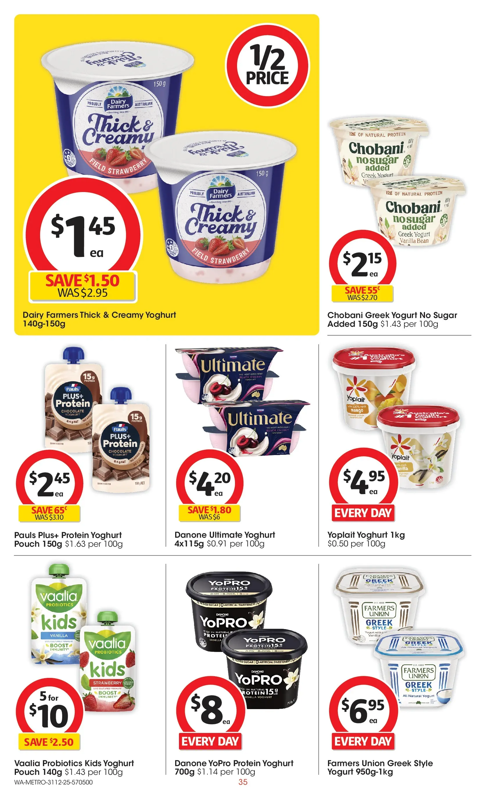 ﻿Coles catalogue valid from 31/12/2025 > Online Australia | Page: 35 | Products: Plant, Butter, Yoghurt, Juice