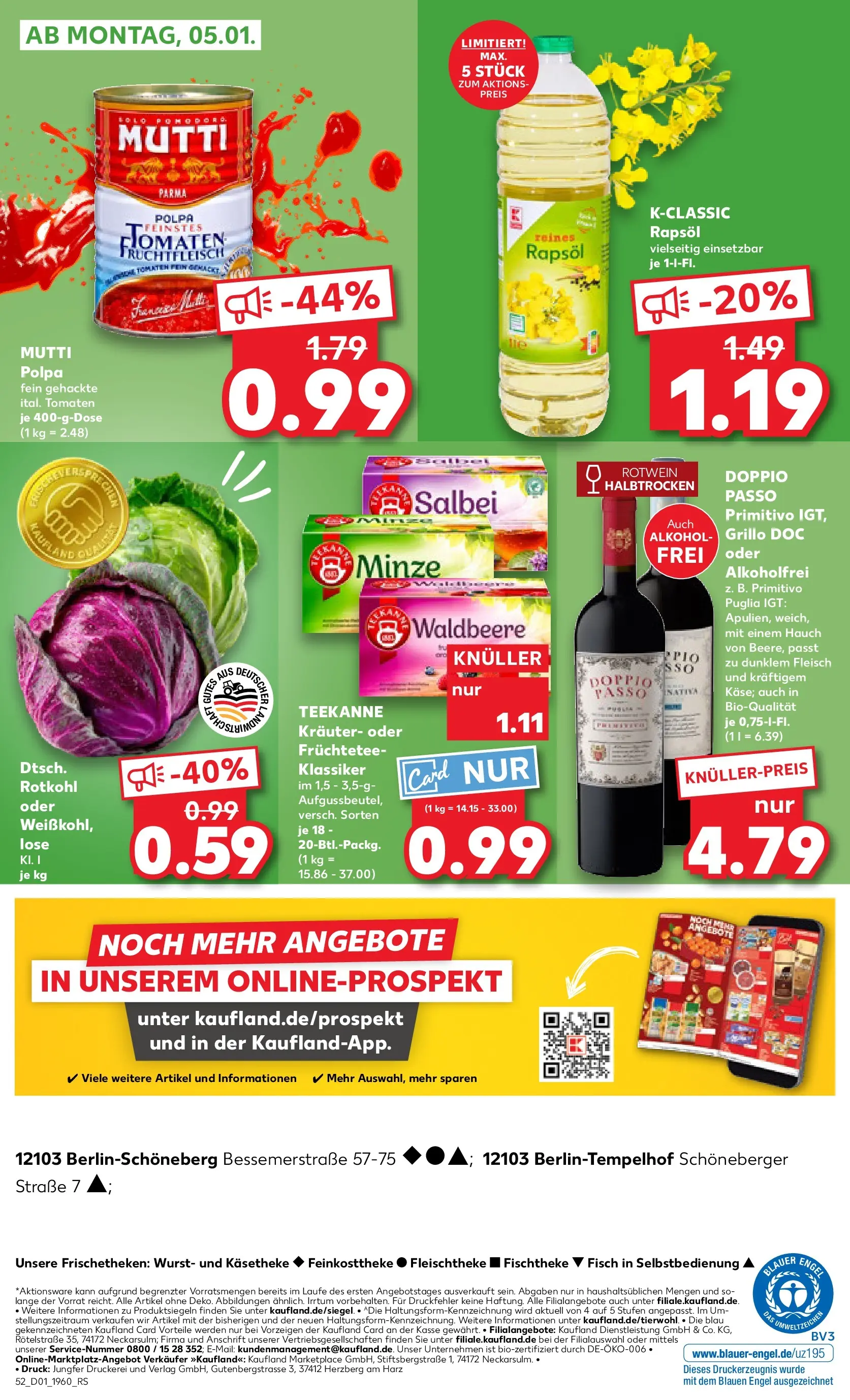 Prospekt Kaufland ab 01.01.2026 » Angebote Online zum Blättern | Seite: 52 | Produkte: Rotwein, Doppio Passo, Saft, Fleisch