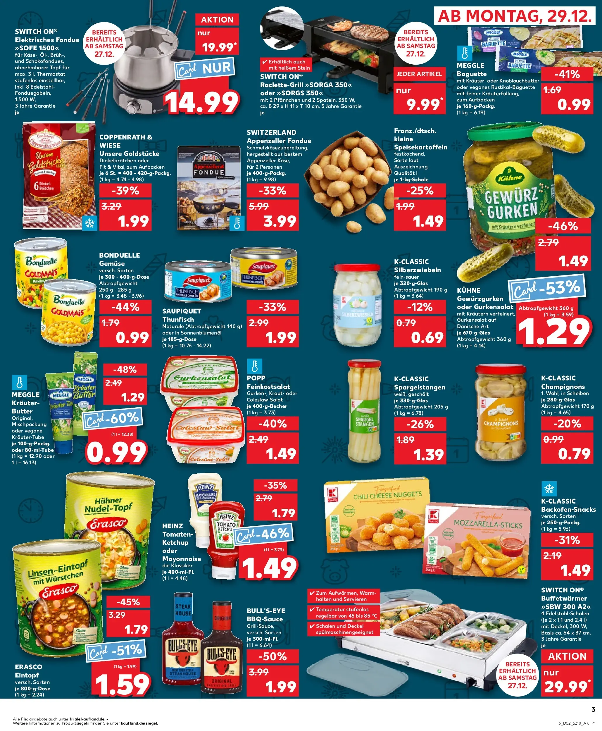 Prospekt Kaufland ab 28.12.2025 » Angebote Online zum Blättern | Seite: 3 | Produkte: Tomaten, Spargel, Fondue, Salat