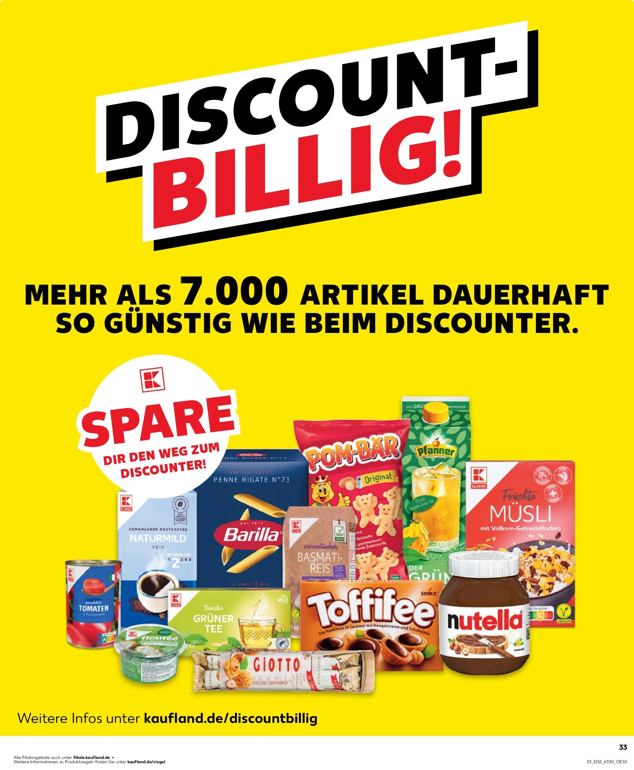 Prospekt Kaufland ab 28.12.2025 » Angebote Online zum Blättern | Seite: 33 | Produkte: Barilla, Schokolade, POM-BÄR, Pasta