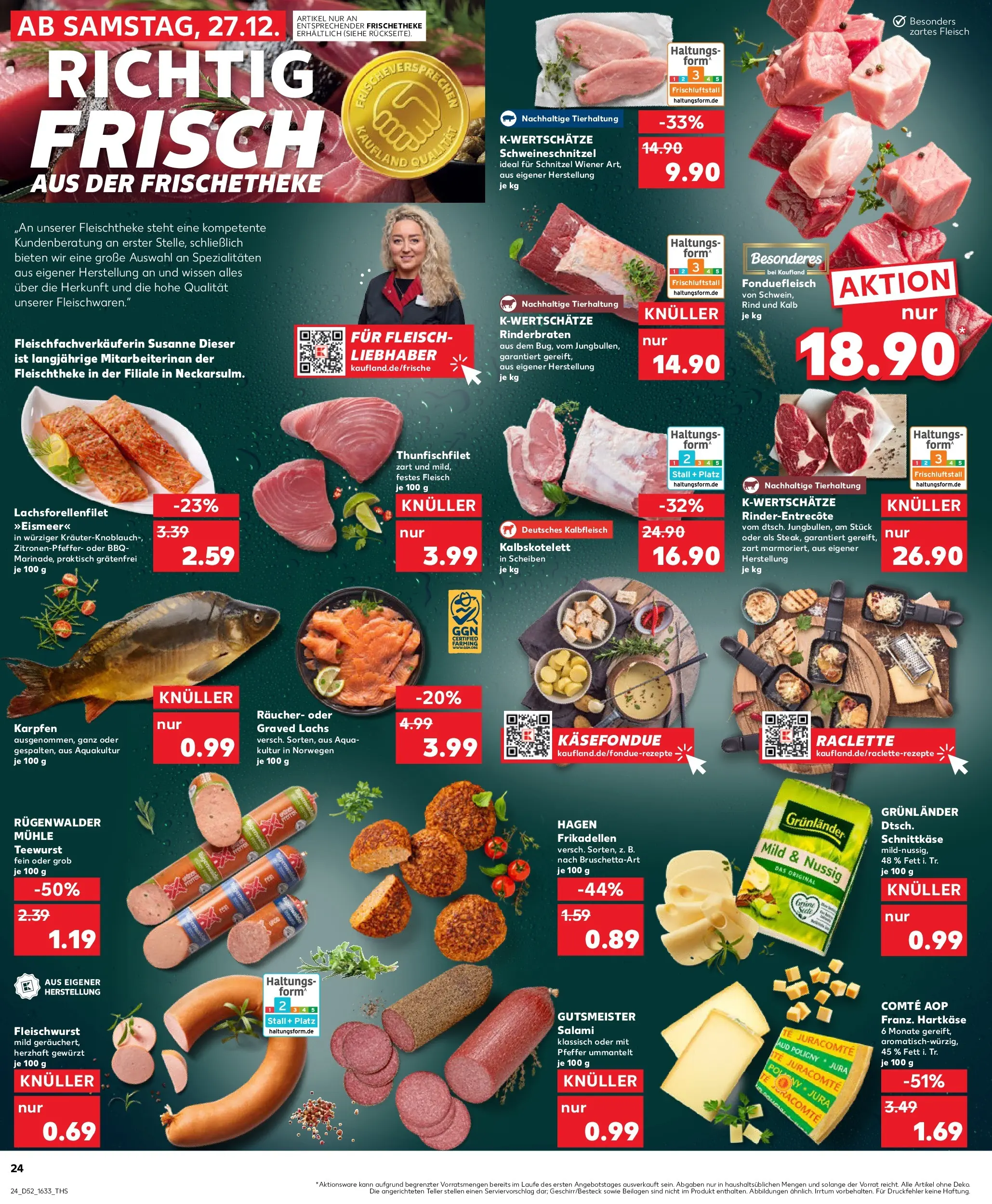 Prospekt Kaufland ab 28.12.2025 » Angebote Online zum Blättern | Seite: 24 | Produkte: Rinderbraten, Mühle, Schnitzel, Pfeffer