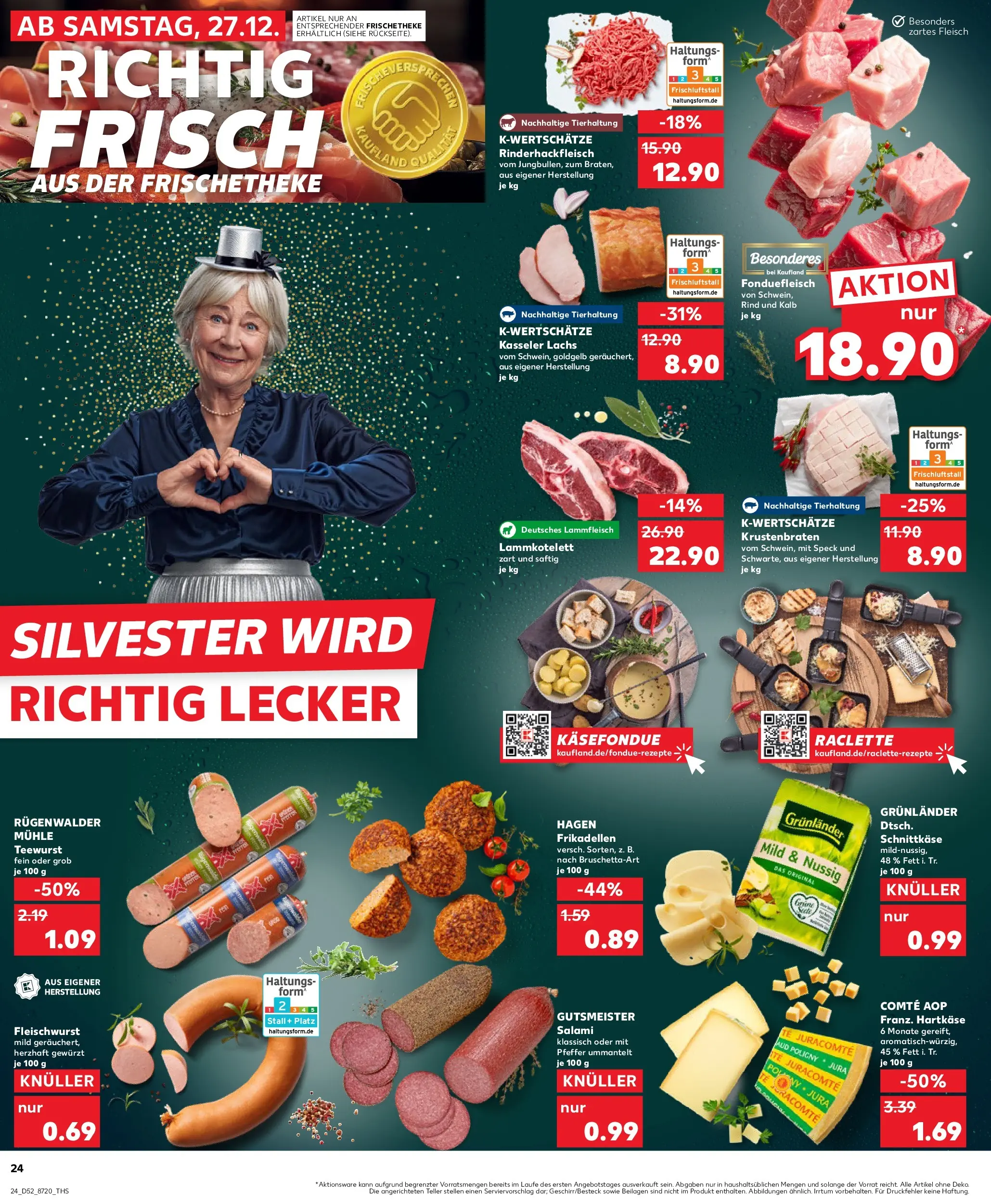 Prospekt Kaufland ab 28.12.2025 » Angebote Online zum Blättern | Seite: 24 | Produkte: Mühle, Krustenbraten, Salami, Fleisch