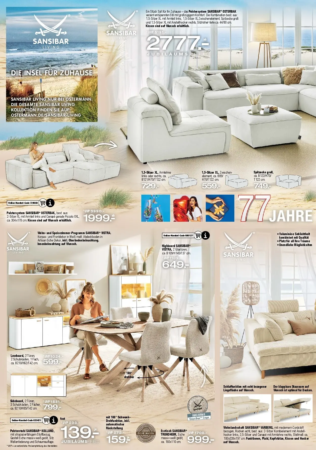 Ostermann - Möbel Ostermann: Neue Möbel wirken Wunder. (ab 02.01.2026) zum Blättern | Seite: 4 | Produkte: Hocker, HIghboard, Esstisch, Kissen