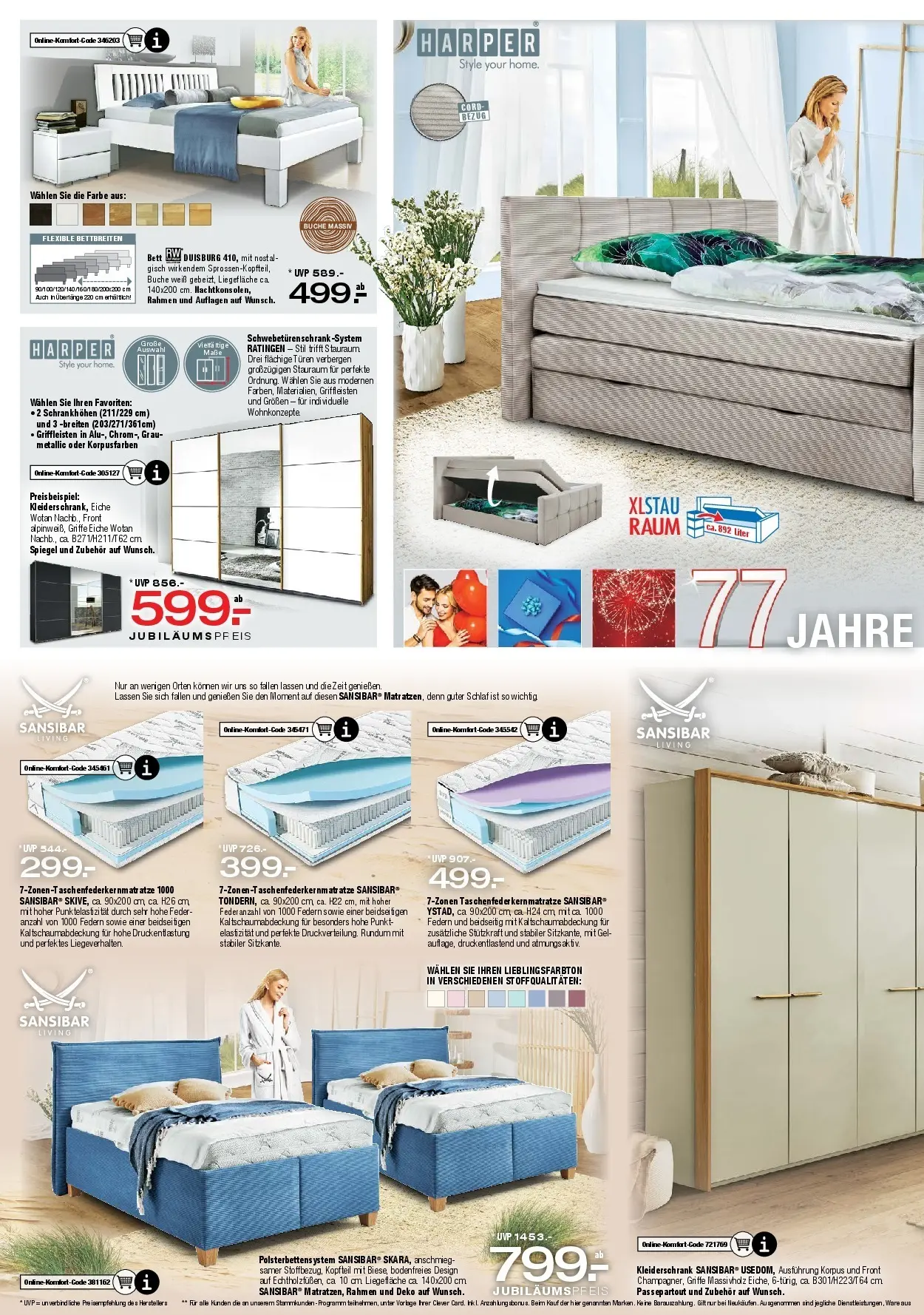 Ostermann - Möbel Ostermann: Neue Möbel wirken Wunder. (ab 02.01.2026) zum Blättern | Seite: 8 | Produkte: Bett, Kleiderschrank, Schwebetürenschrank, Spiegel