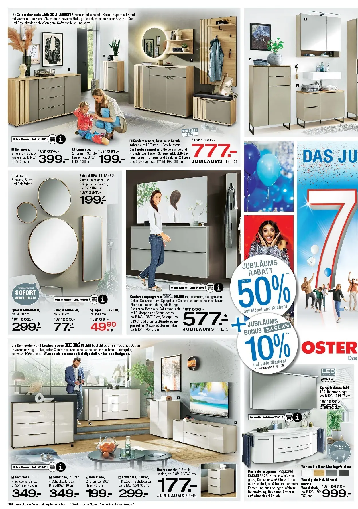 Ostermann - Möbel Ostermann: Neue Möbel wirken Wunder. (ab 02.01.2026) zum Blättern | Seite: 14 | Produkte: Schrank, Spiegel, Armatur, Kuchen