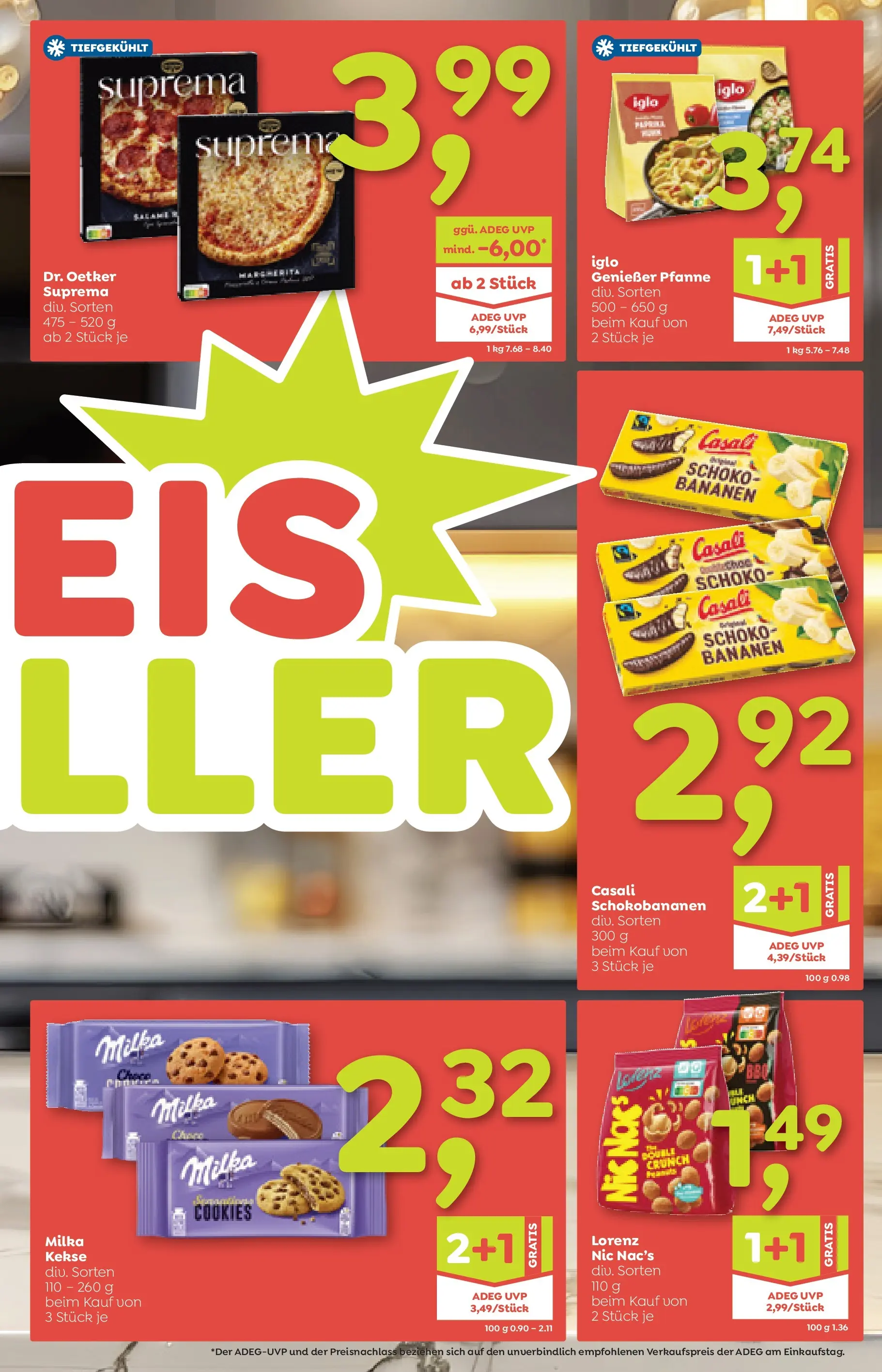 ADEG Wolfurt, Feldkirch von 02.01.2026 - Aktuelle Angebote | Seite: 3 | Produkte: Kekse, Bananen