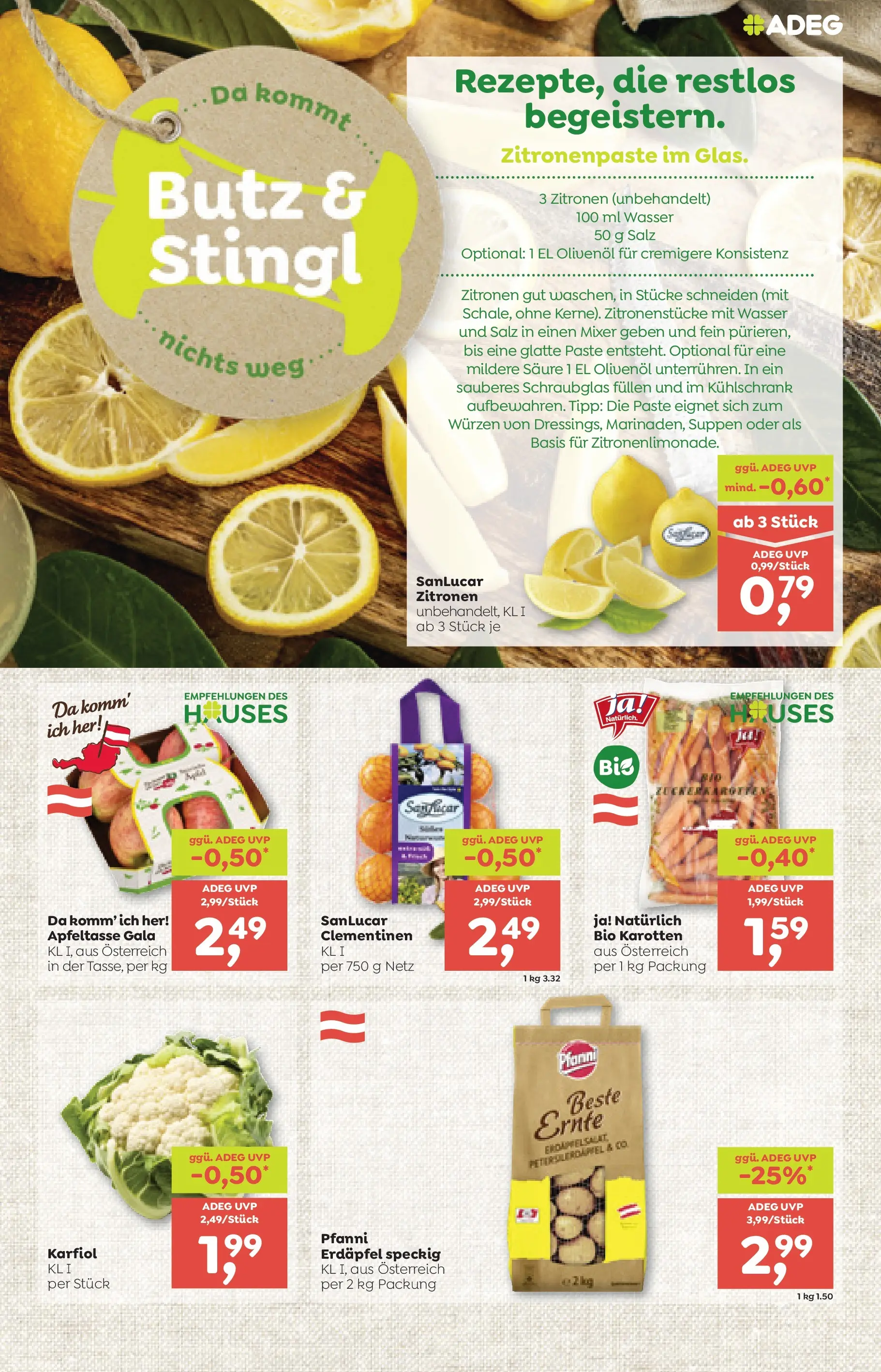 ADEG Wolfurt, Feldkirch von 02.01.2026 - Aktuelle Angebote | Seite: 7 | Produkte: Wasser, Salz, Kühlschrank, Mixer