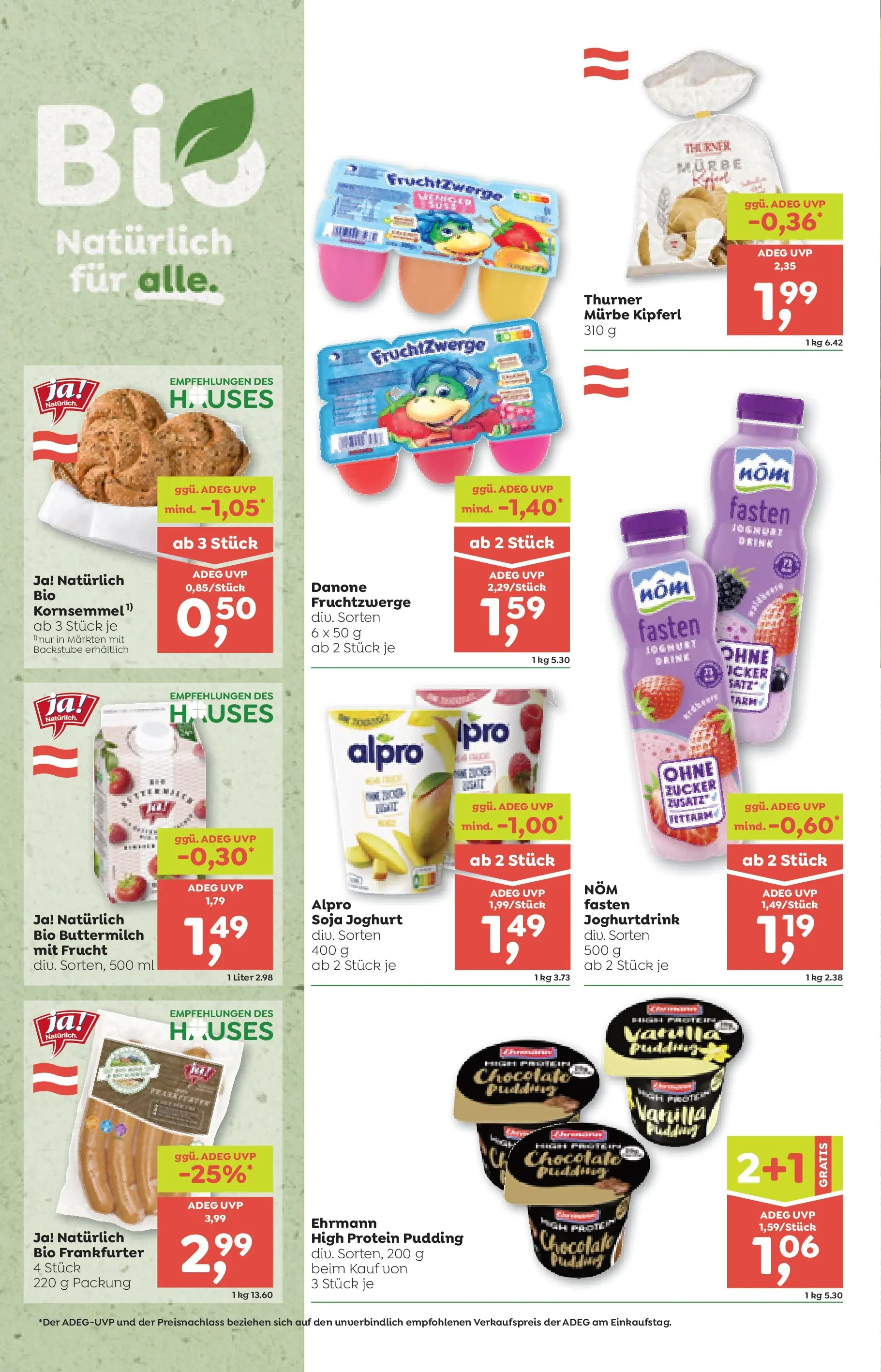 ADEG Weissenbach, Hermagor von 02.01.2026 - Aktuelle Angebote | Seite: 6 | Produkte: Zucker, Joghurt