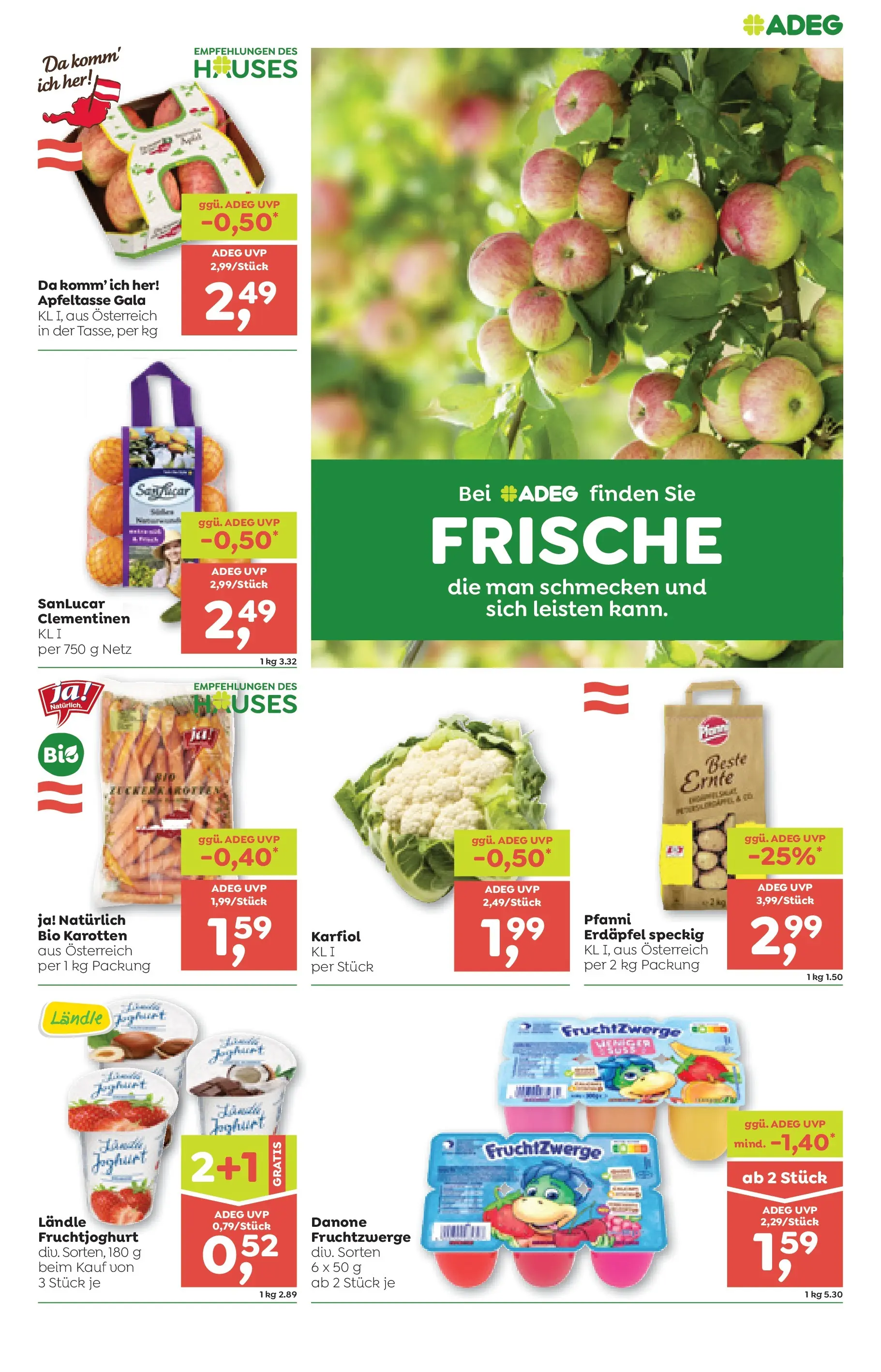 ADEG Sonntag, Laterns von 02.01.2026 - Aktuelle Angebote | Seite: 3 | Produkte: Joghurt
