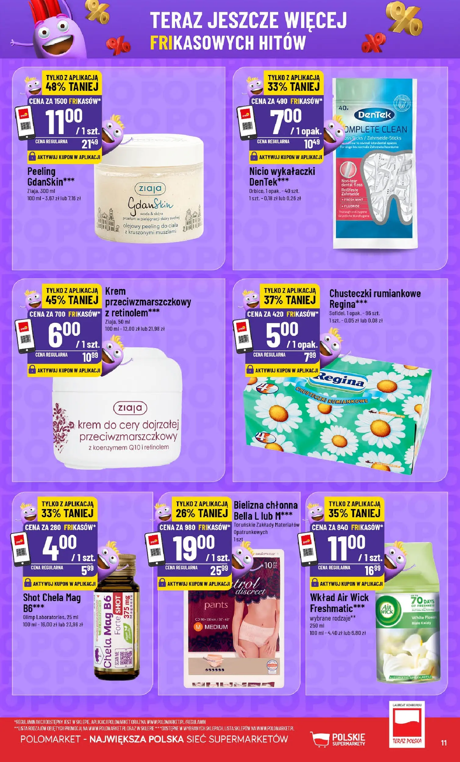 Nowa POLOmarket gazetka od jutra 01.01.2026 (PDF) | Strona: 11 | Produkty: Bielizna, Peeling, Krem, Kwiaty