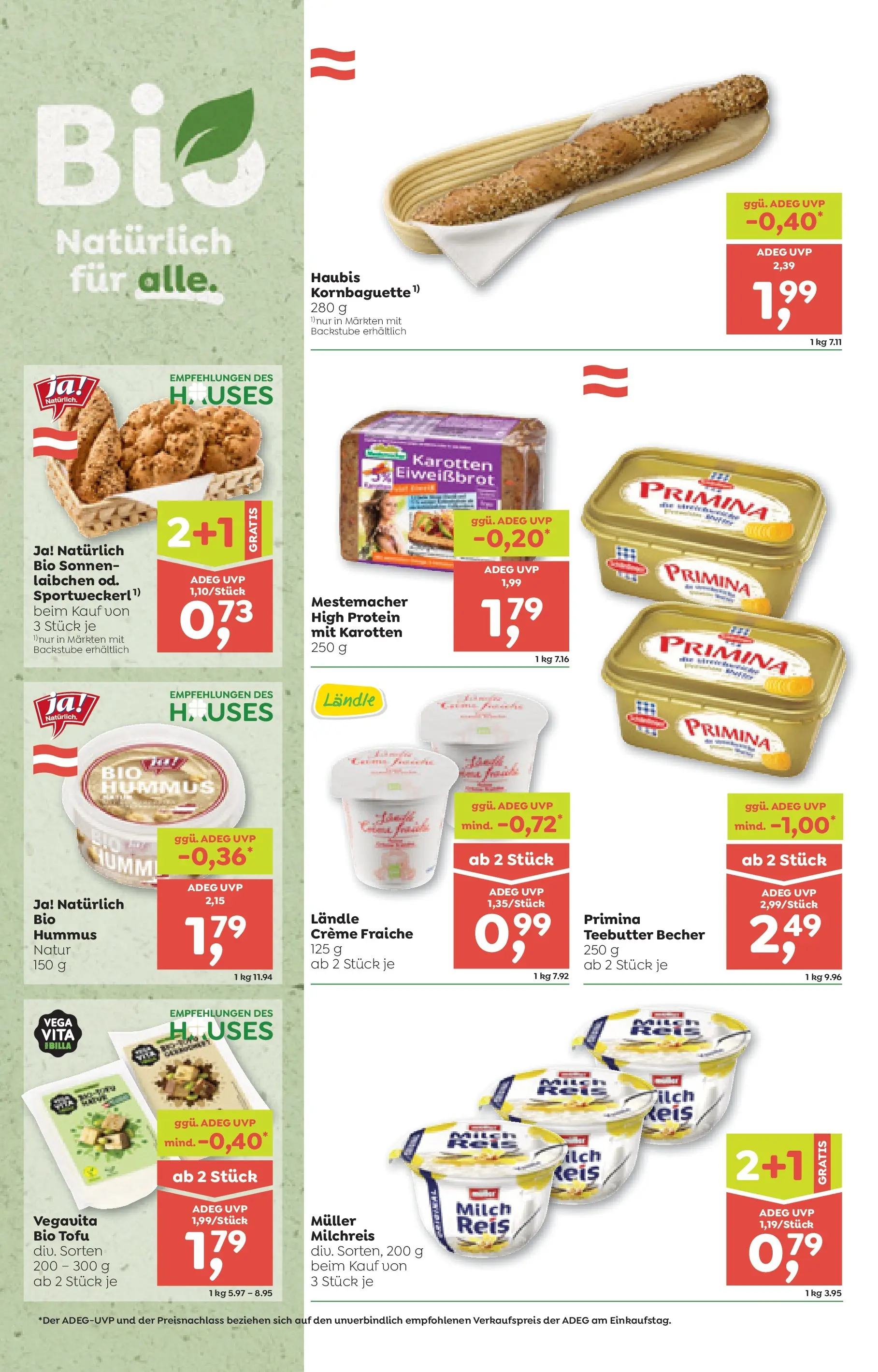 ADEG Wolfurt, Feldkirch von 08.01.2026 - Aktuelle Angebote | Seite: 6 | Produkte: Milch, Creme, Reis