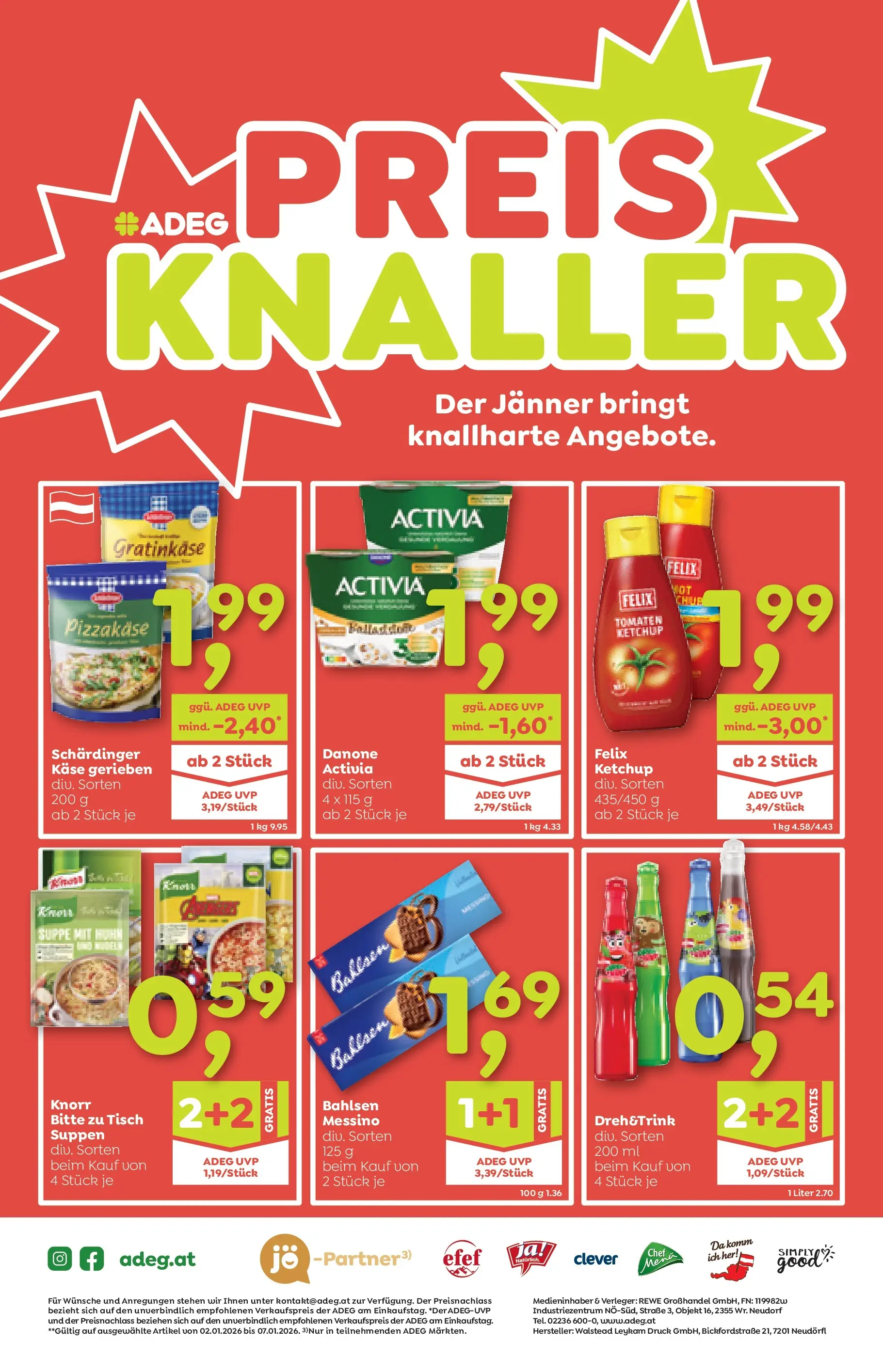 ADEG Sonntag, Laterns von 08.01.2026 - Aktuelle Angebote | Seite: 8 | Produkte: Ketchup, Tisch, Käse