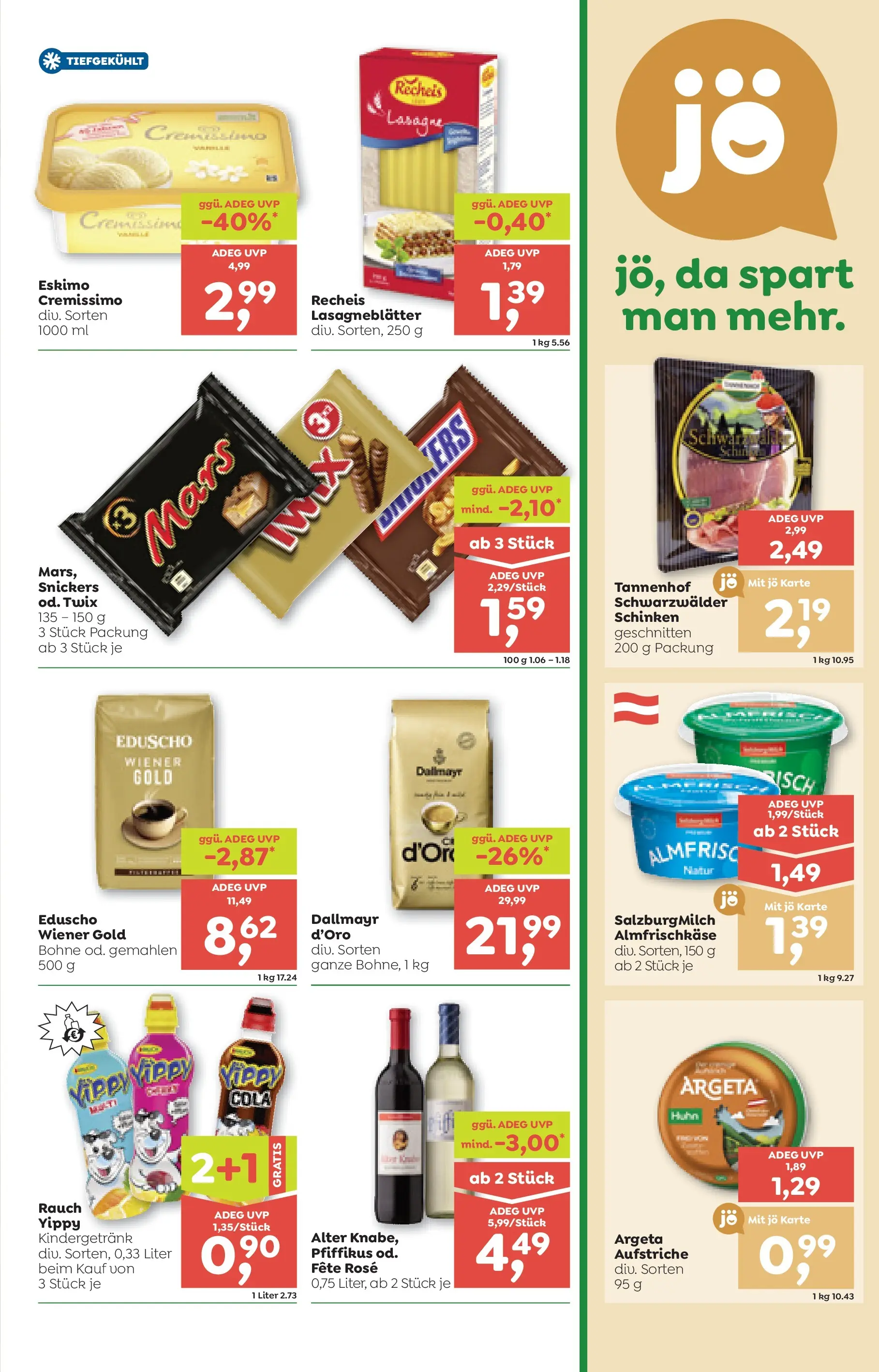 ADEG Hollersbach, Hohenberg von 08.01.2026 - Aktuelle Angebote | Seite: 5 | Produkte: Schinken