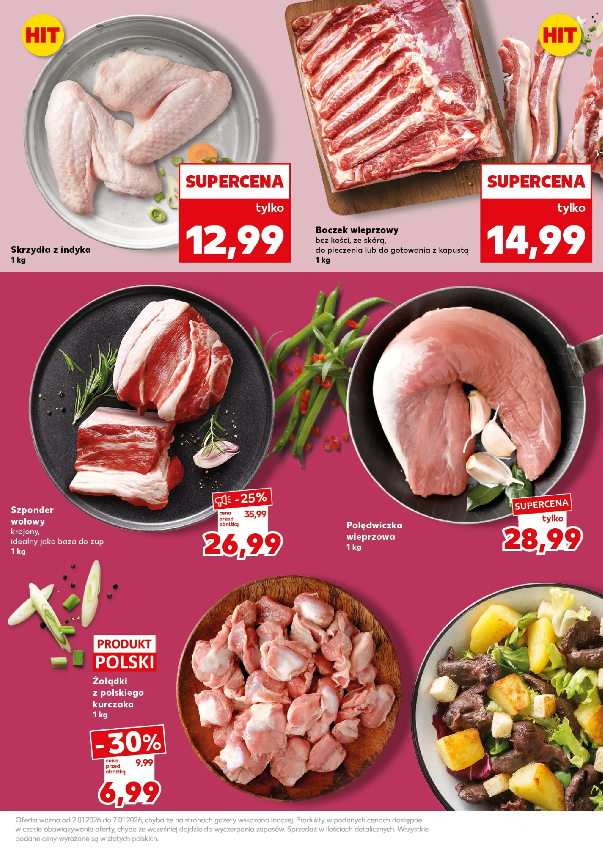Kaufland - Kaufland Super Weekend ważne do 03.01 od 01.01.2026 - od jutra PDF | Strona: 13 | Produkty: Kapusta, Boczek wieprzowy, Boczek