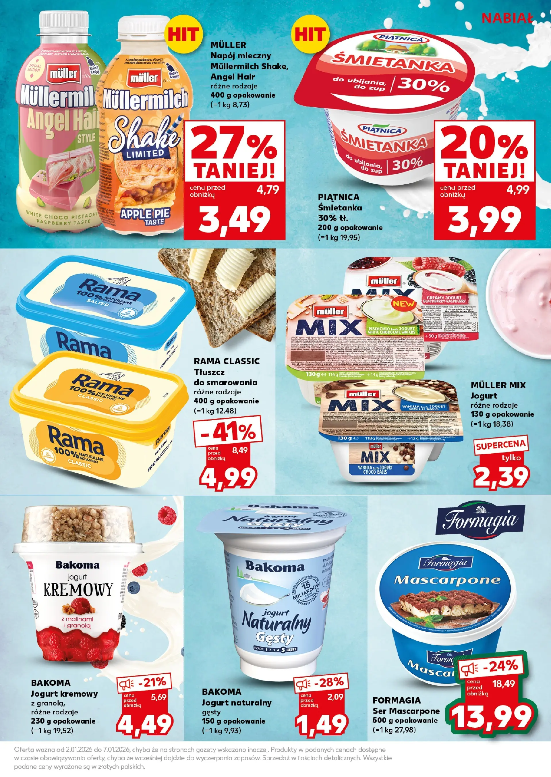 Kaufland - Kaufland Super Weekend ważne do 03.01 od 01.01.2026 - od jutra PDF | Strona: 17 | Produkty: Jogurt naturalny, Mascarpone, Jogurt, Jogurt kremowy