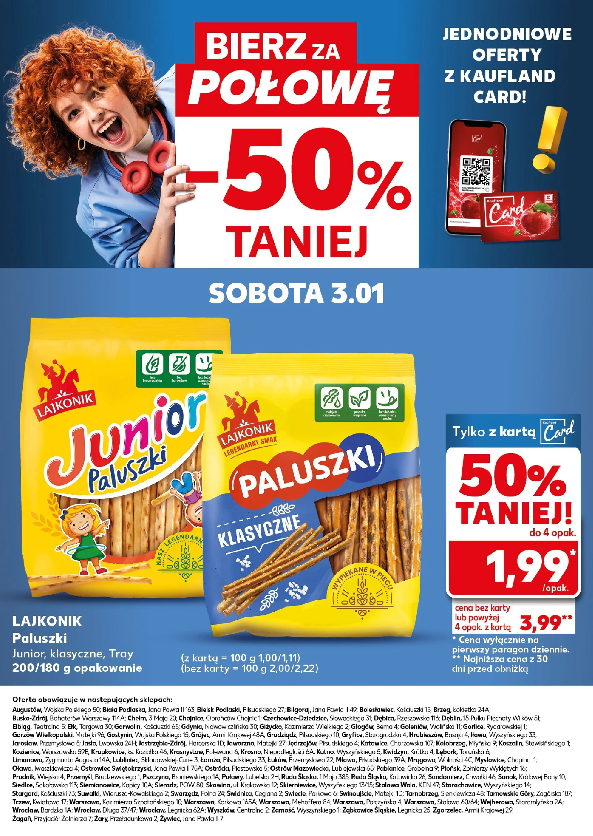 Kaufland - Kaufland Super Weekend ważne do 03.01 od 01.01.2026 - od jutra PDF | Strona: 26 | Produkty: Karta, Paluszki