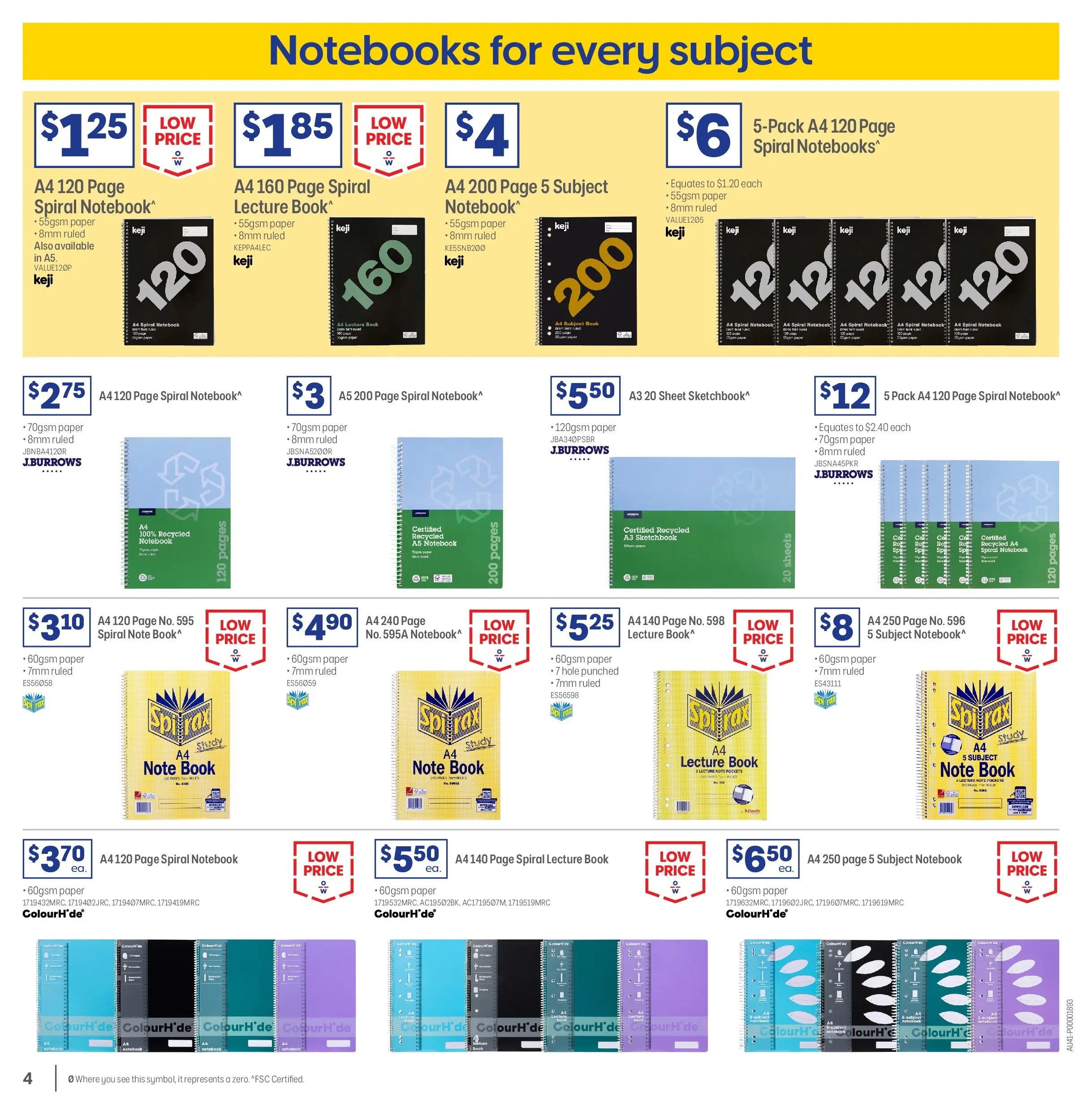 Officeworks - Back to School - 31/12/2025 > weekly / monthly specials | Page: 4 | Products: Notebook
