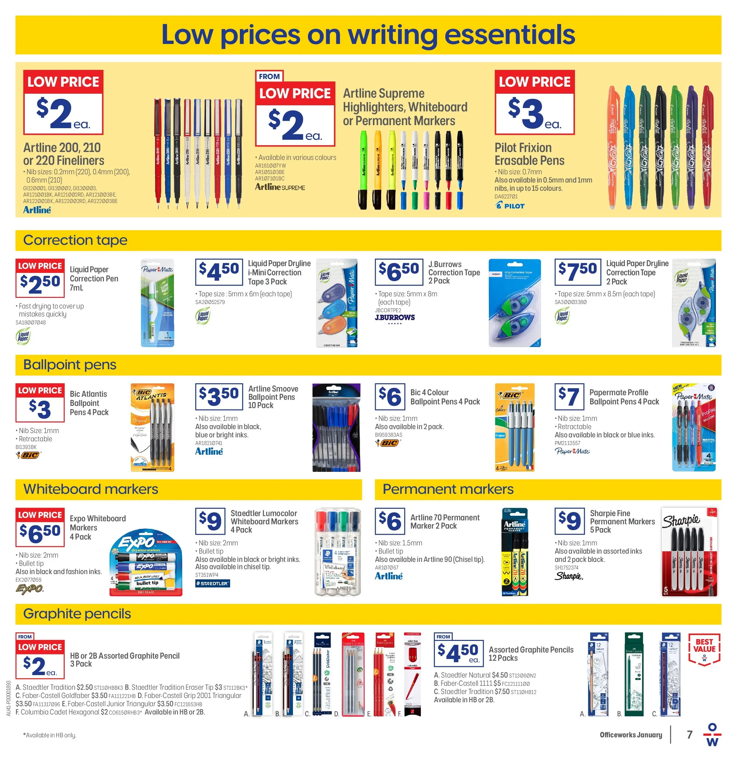 Officeworks - Back to School - 31/12/2025 > weekly / monthly specials | Page: 7 | Products: Pencil