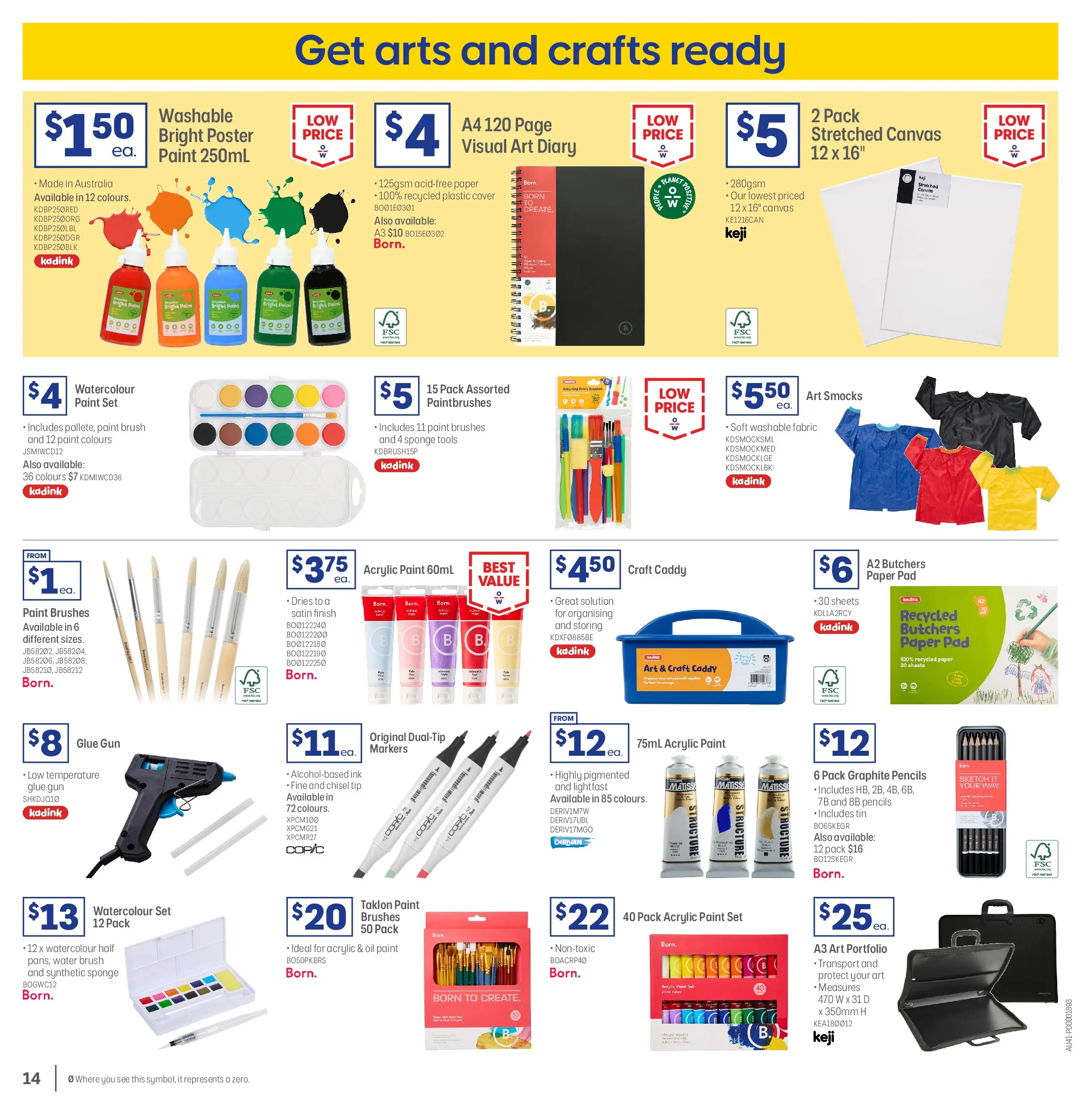 Officeworks - Back to School - 31/12/2025 > weekly / monthly specials | Page: 14 | Products: Brush, Oil, Caddy, Sponge