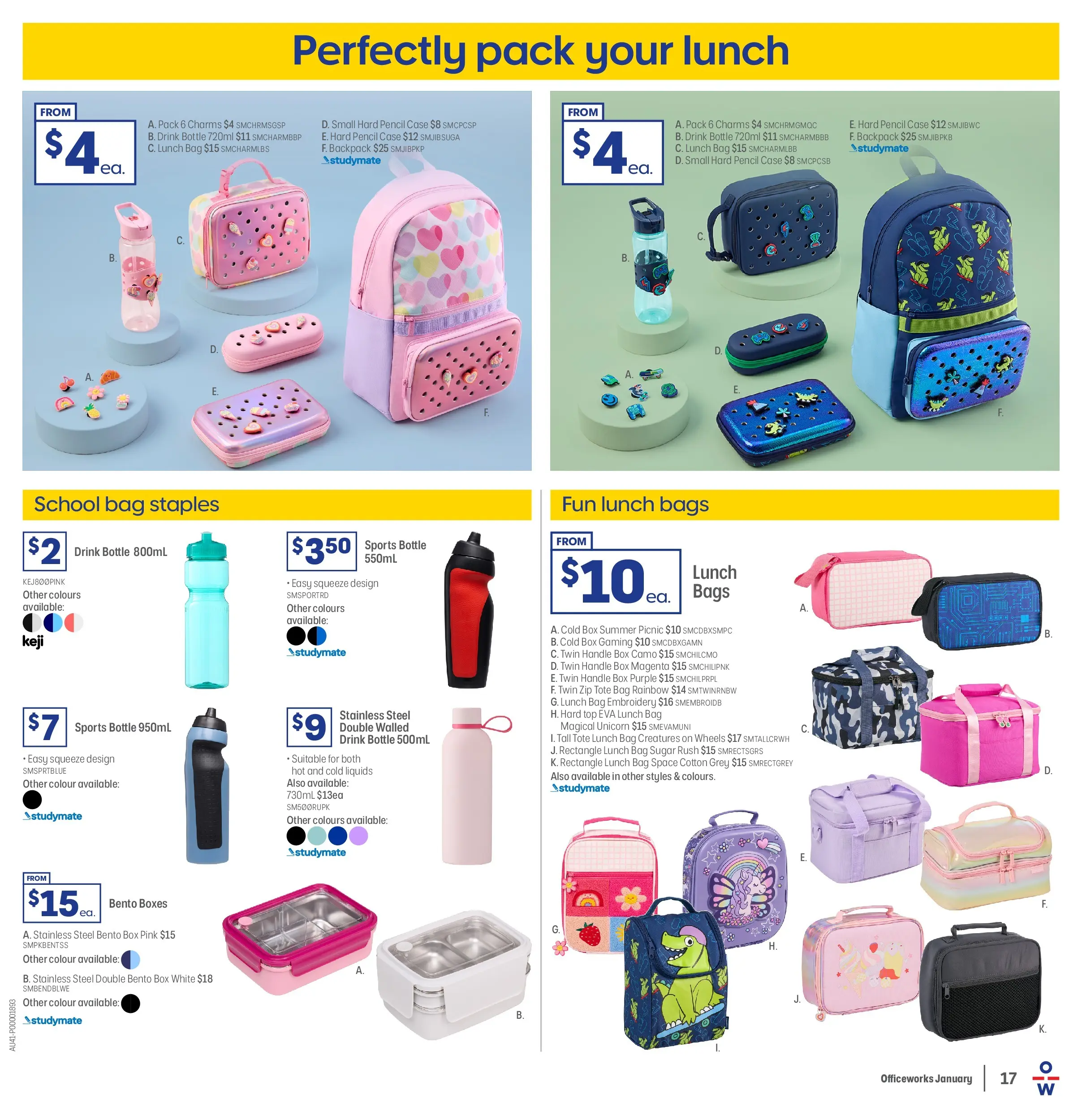 Officeworks - Back to School - 31/12/2025 > weekly / monthly specials | Page: 17 | Products: Box, Backpack, Case, Bag