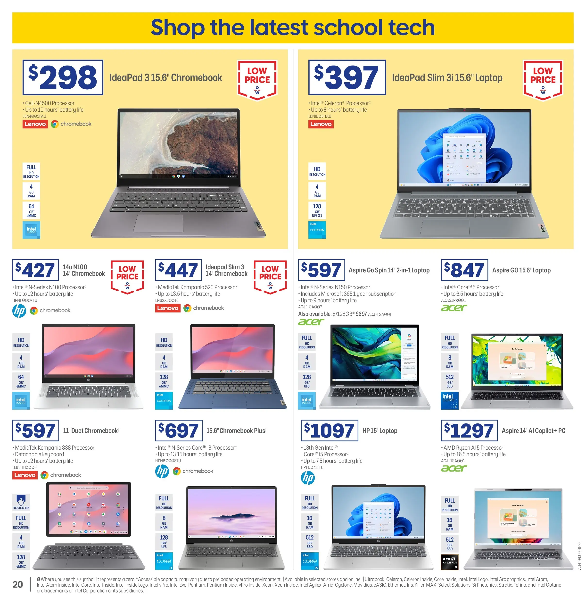 Officeworks - Back to School - 31/12/2025 > weekly / monthly specials | Page: 20 | Products: Battery, Pc, Keyboard, Laptop