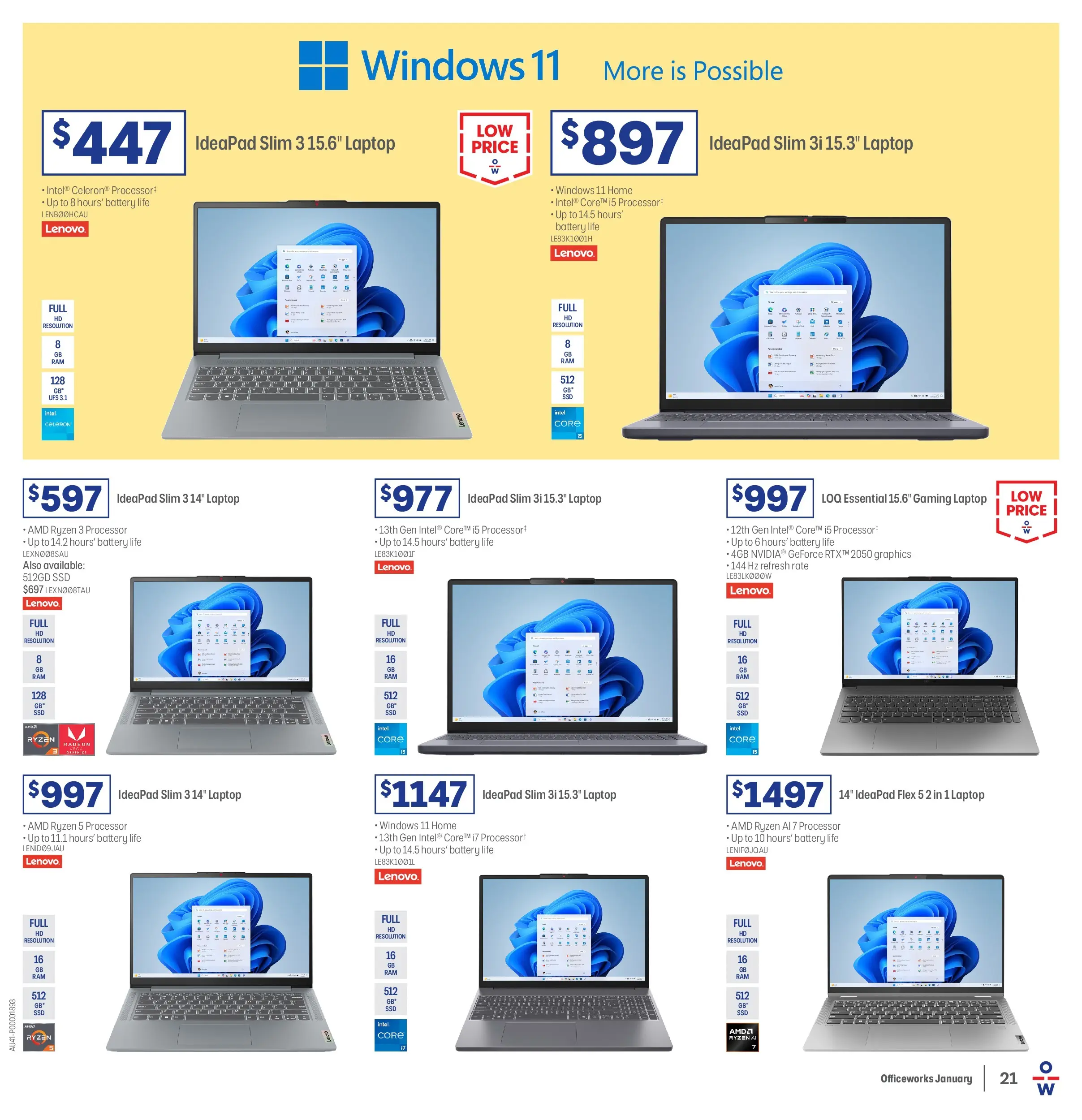 Officeworks - Back to School - 31/12/2025 > weekly / monthly specials | Page: 21 | Products: Battery, Laptop